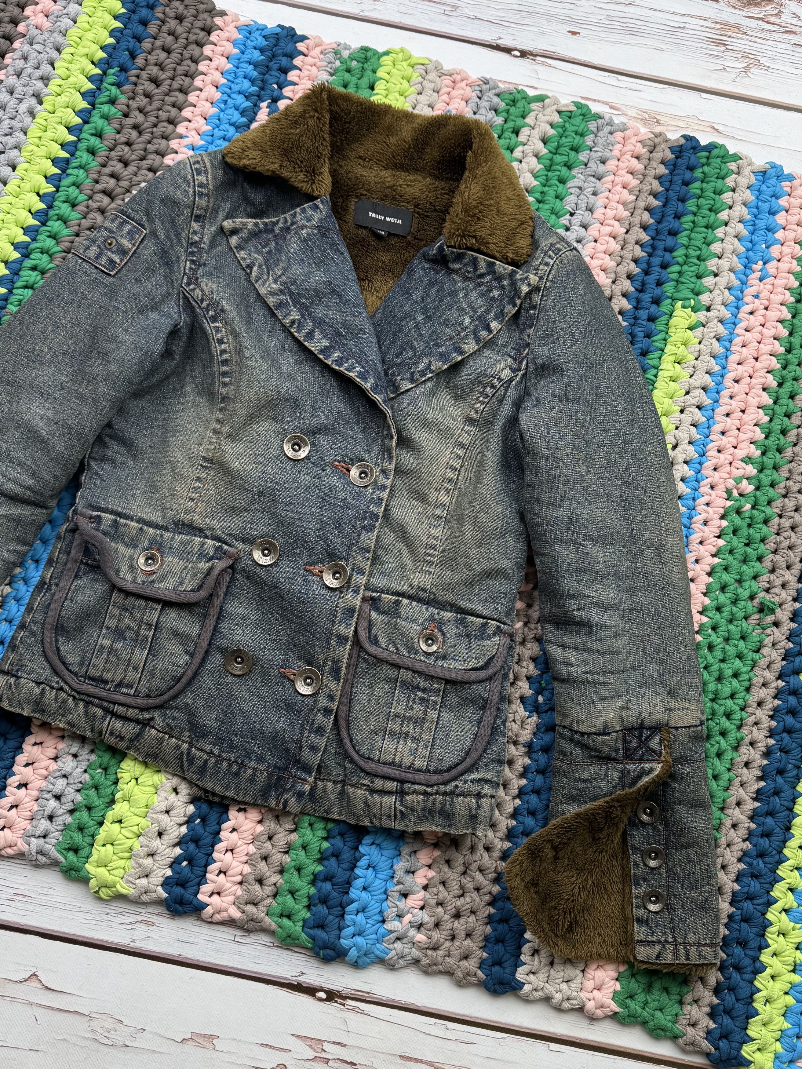 Japanese Brand Vintage Cropped Jacket With Faux Sheepskin (ET1)(D15) Size S / US 4 / IT 40 - 3 Thumbnail