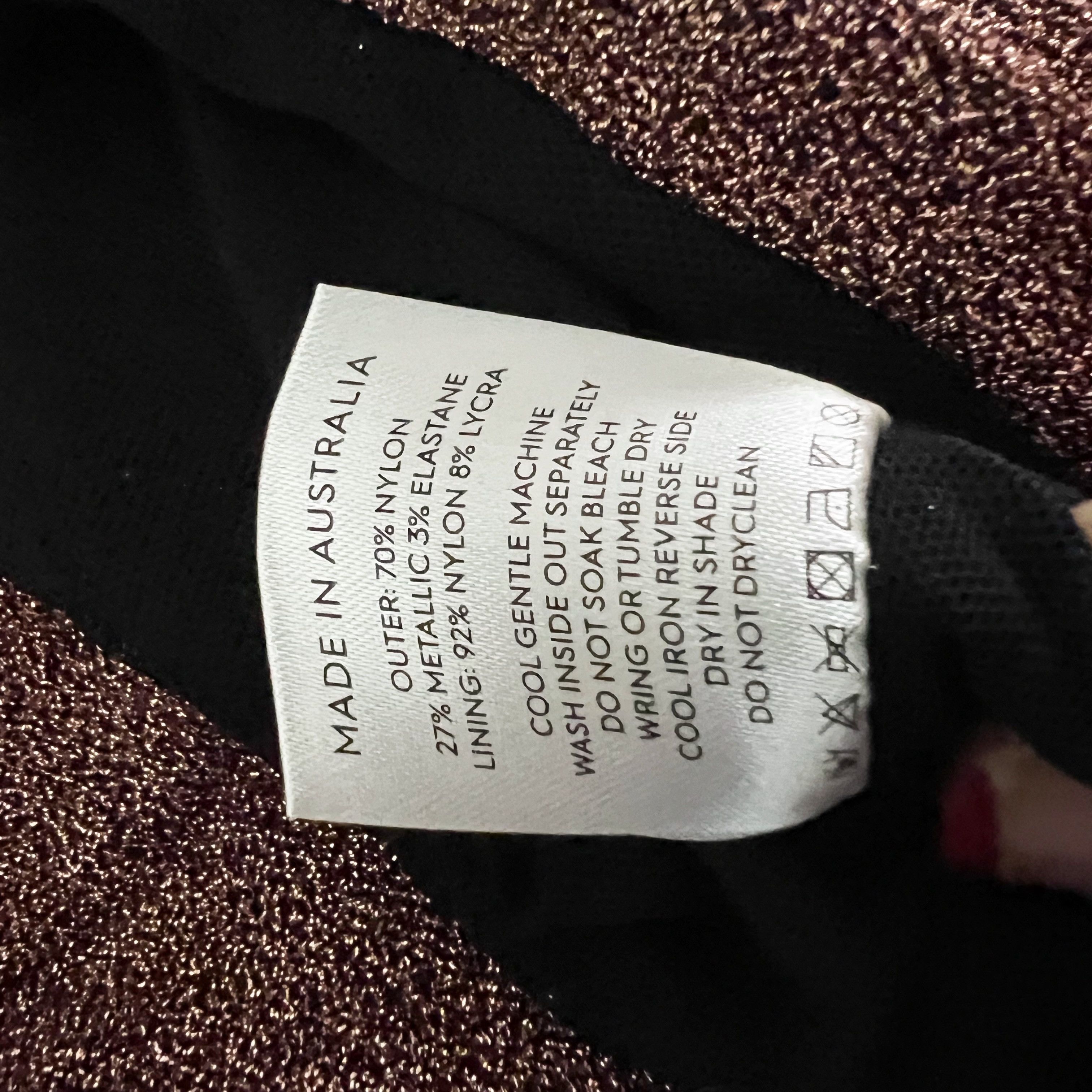 Other Natalie Rolt Nadia Metallic Bronze Sparkle Cut Size XS / US 0-2 / IT 36-38 - 3 Thumbnail
