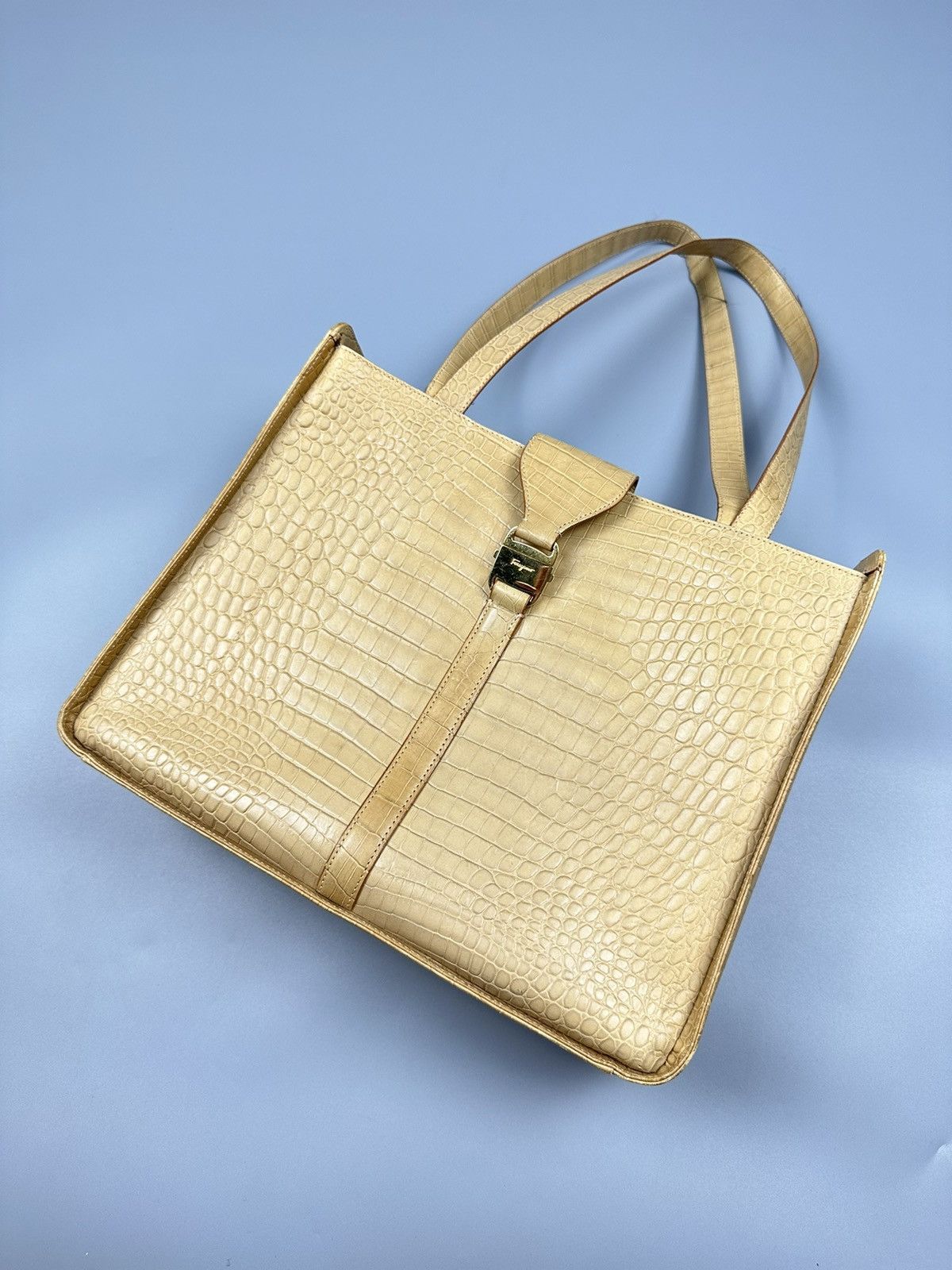 Salvatore Ferragamo Crocodiles Leather Tote Bags