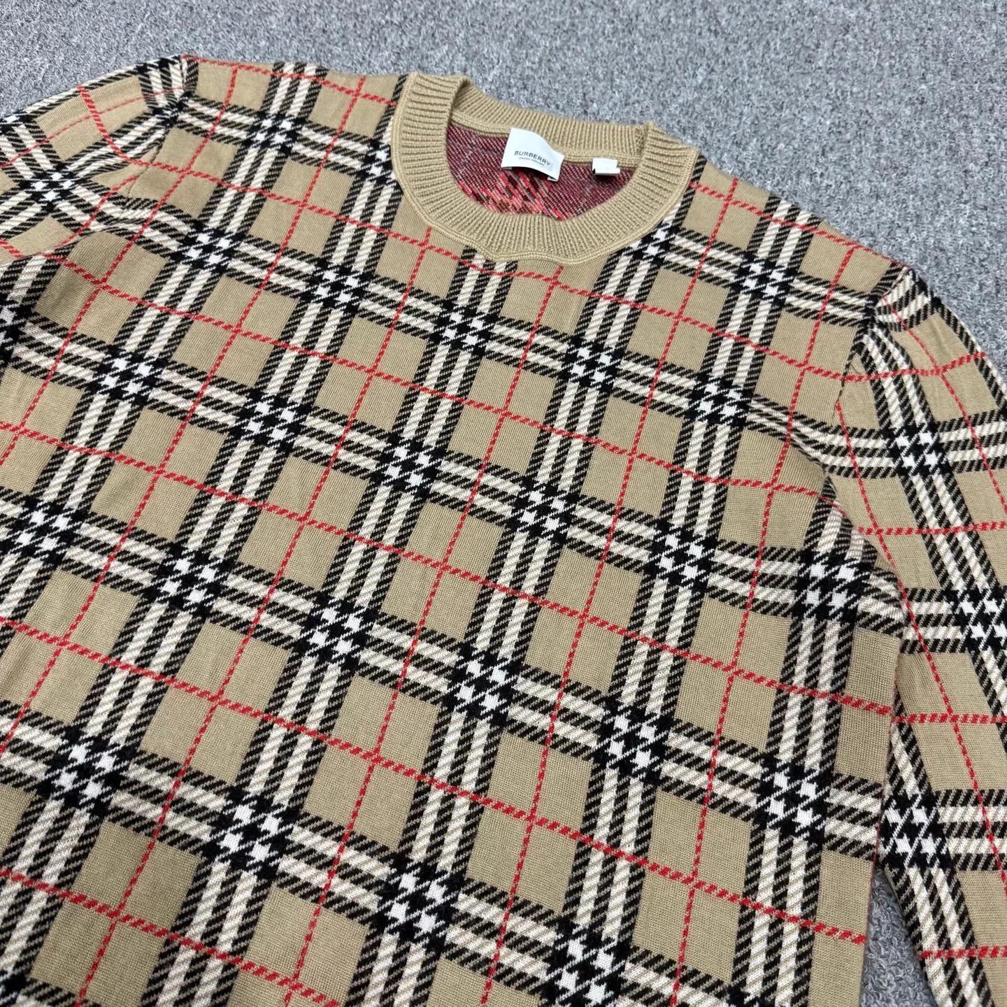 Burberry Burberry Classic Check Knit Sweatshirt L 99 New Size L / US 10 / IT 46 - 3 Thumbnail