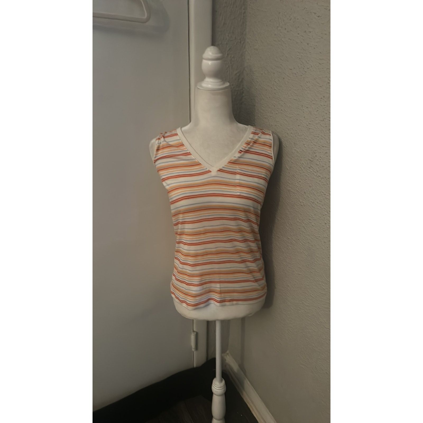 Madewell Madewell Fieldgate V-Neck Striped Picket Tank Top XXS/L NEW Size XXS / US 00 / IT 34 - 1 Thumbnail