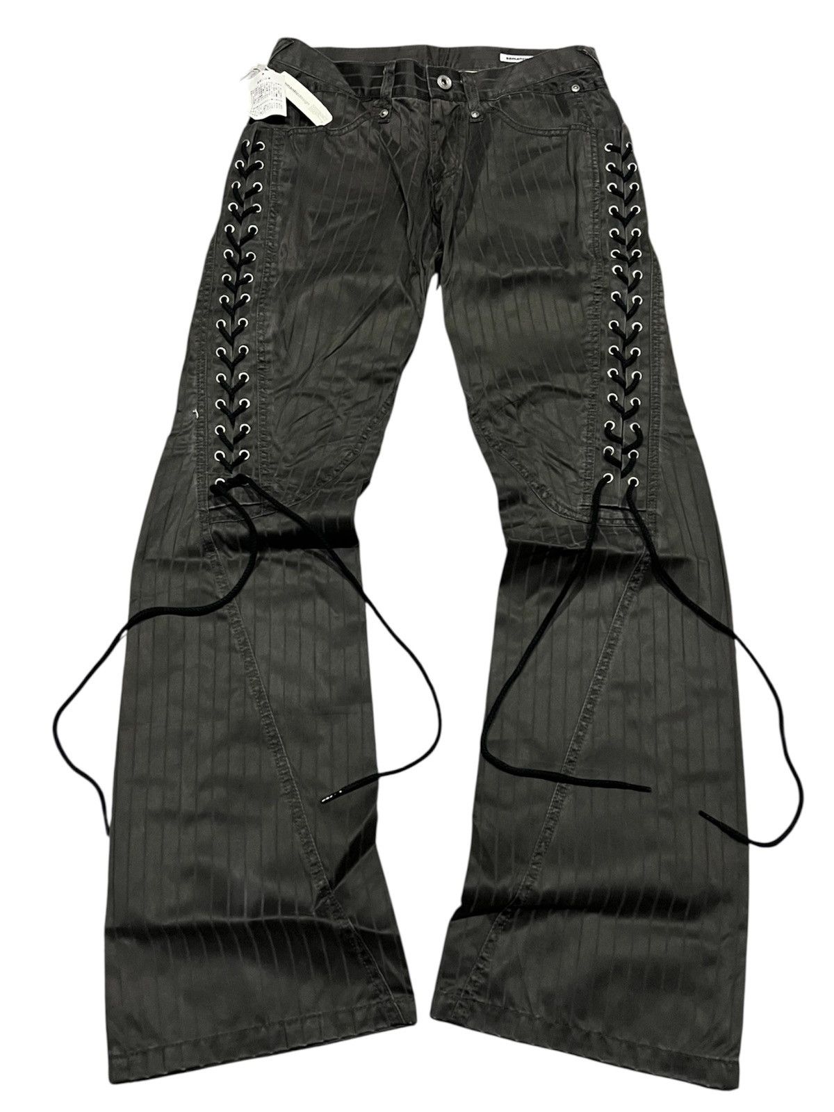 Semantic Design Lace Up Flared Pants LGB If Six Was Nine