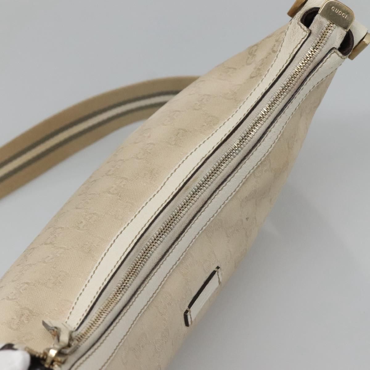 Gucci GUCCI GG Canvas Shoulder Bag White Gold Size ONE SIZE - 6 Thumbnail