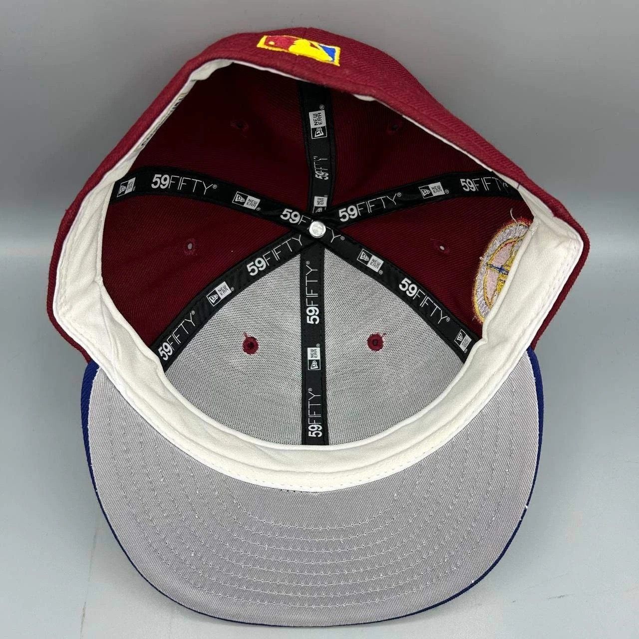 New Era Detroit Tigers Hat Men 7 3/8 Red Blue MLB Fitted Cap Size ONE SIZE - 2 Thumbnail