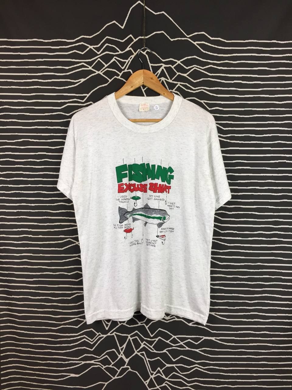 Vintage Vtg 90s Fishing Excuse Shirt Funny Humor Tee Size US L / EU 52-54 / 3 - 2 Thumbnail