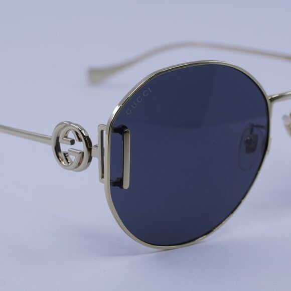 Gucci Gucci GG1206SA 002 Sunglasses Gold Round Frame, Grey Lenses Size ONE SIZE - 2 Thumbnail