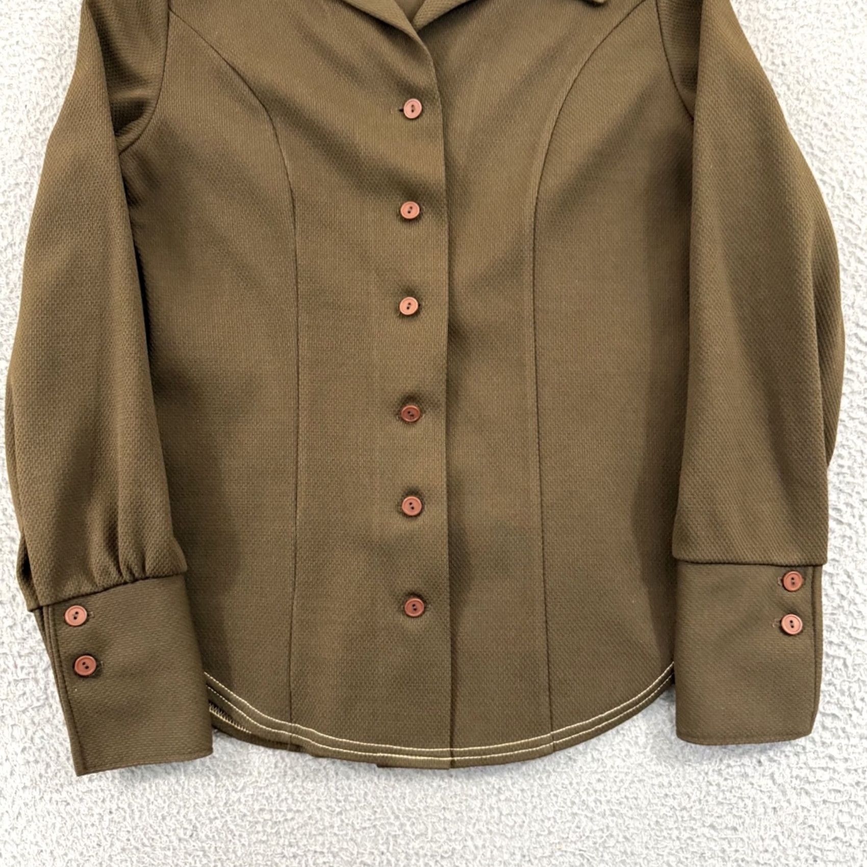 Vintage Vintage Union Made Womens Small Long Sleeve 70s Western Button Polyester Size S / US 4 / IT 40 - 2 Thumbnail