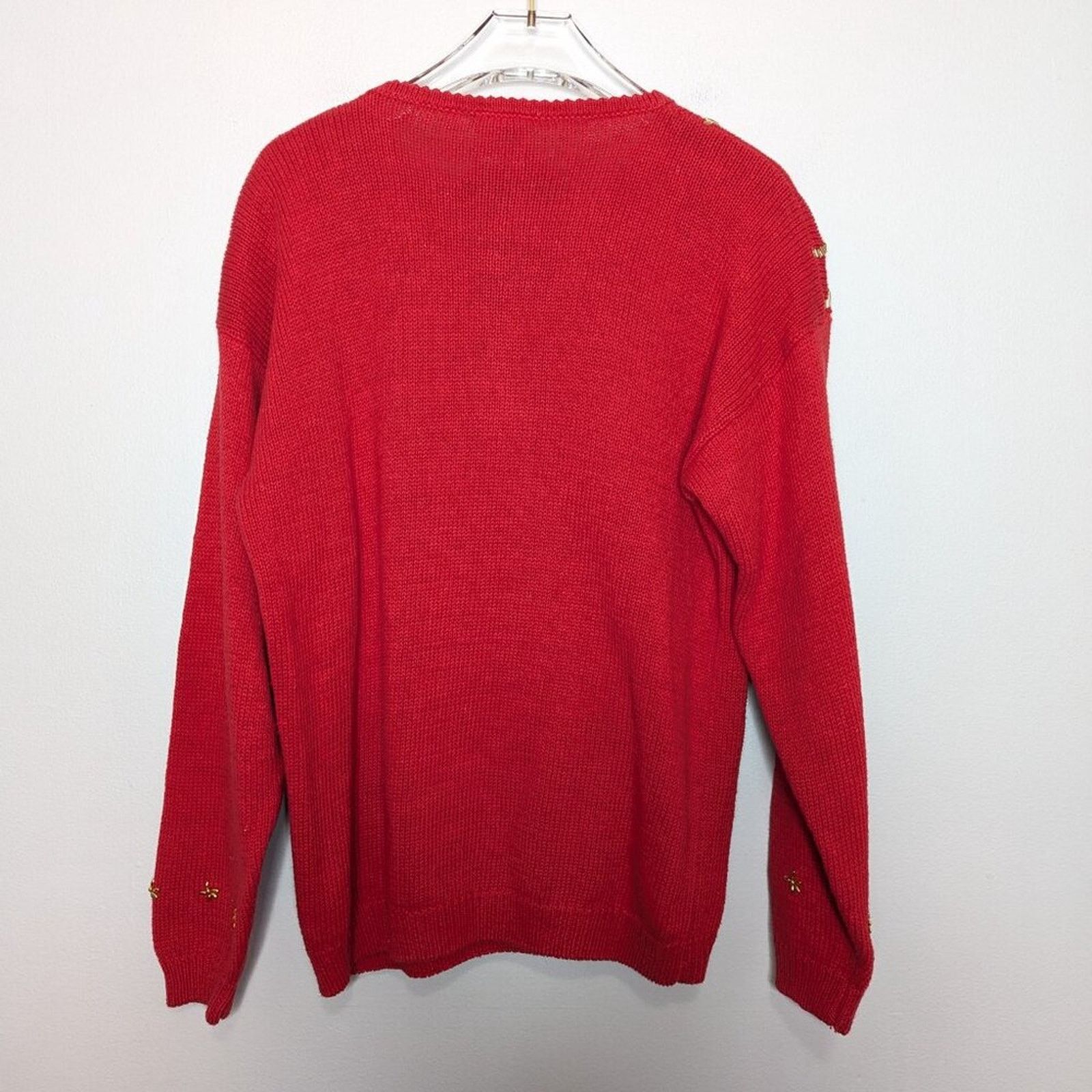 Vintage Vintage Crew Neck Long Sleeve Sweater Gold Beaded Sequins Size S / US 4 / IT 40 - 2 Thumbnail