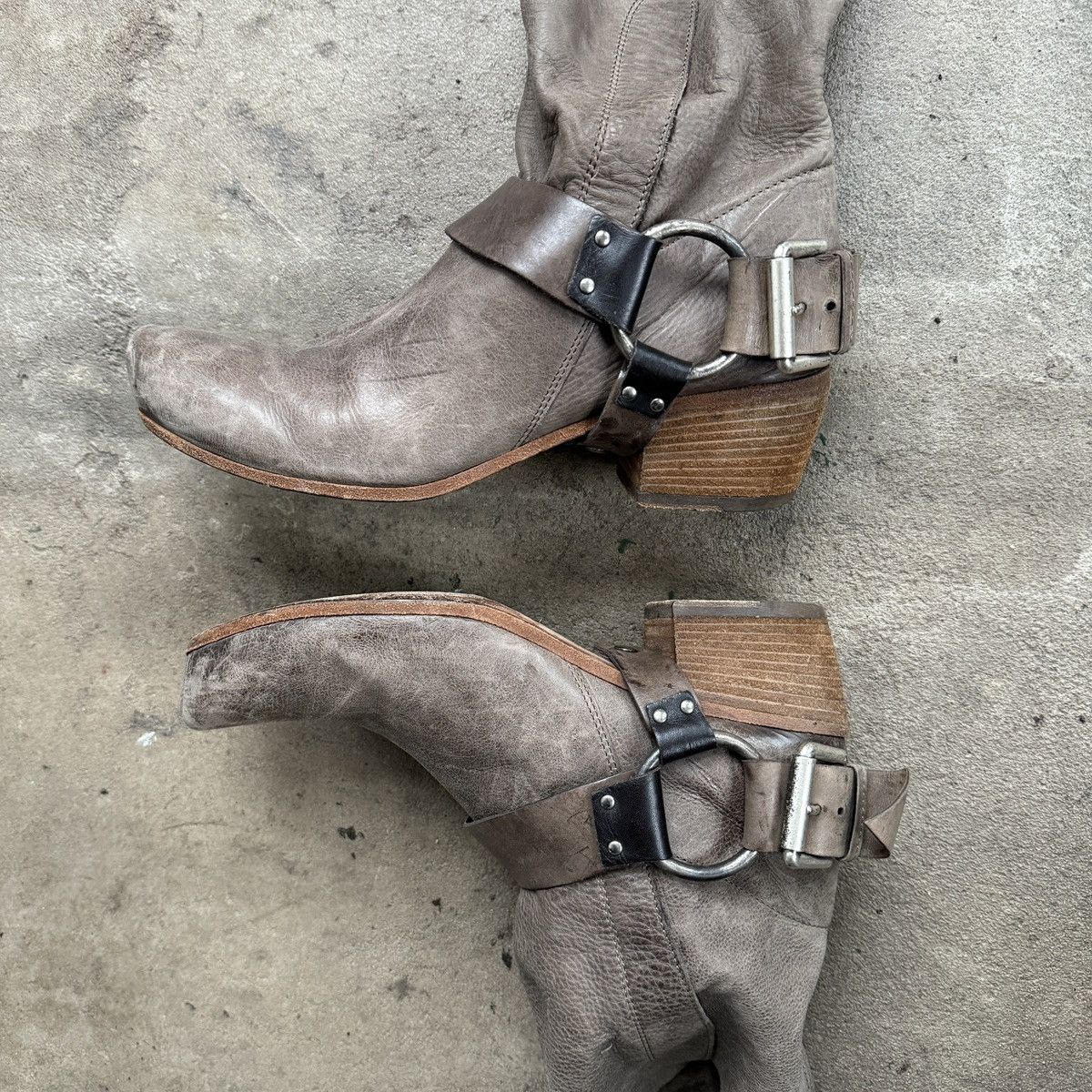 VIC MATI Vic Matie Lamb Leather Cow Boy Ankle Boots Size US 7 / IT 37 - 3 Thumbnail