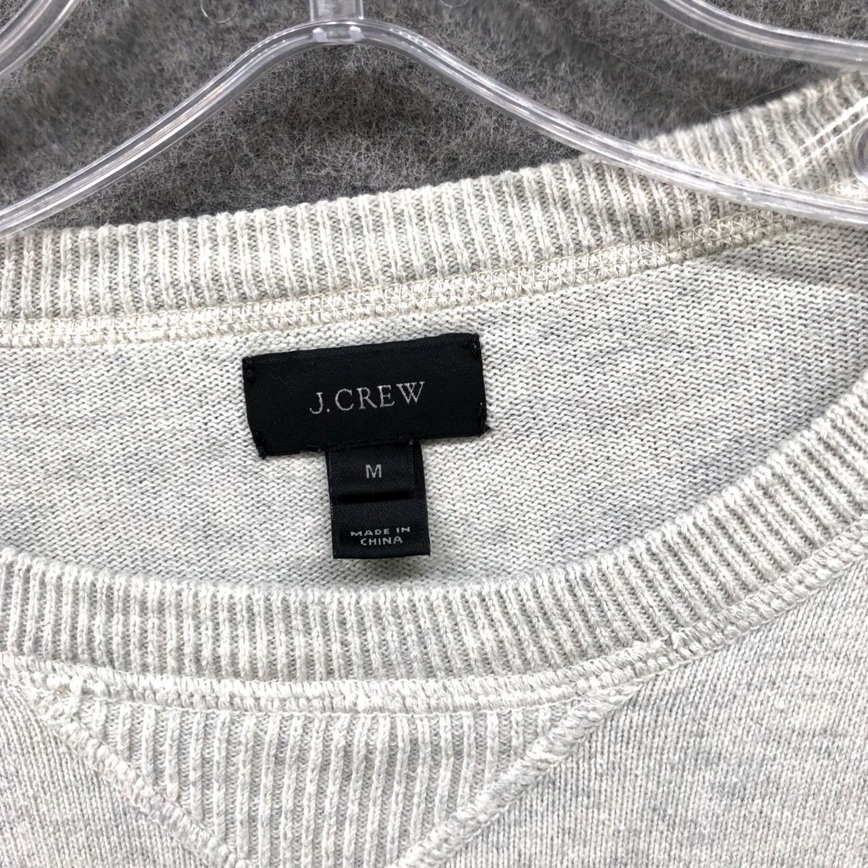 J.Crew J. Crew Crewneck Sweater Mens M Cotton Light Gray Pullover Knit Size US M / EU 48-50 / 2 - 5 Thumbnail