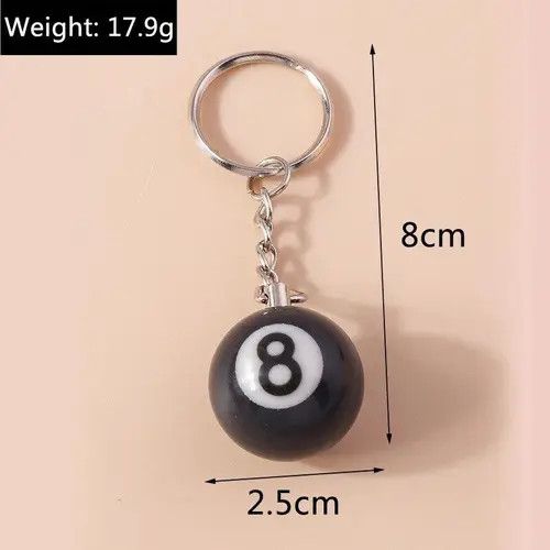 Jewelry Billiards 🎱 pool keychain Size ONE SIZE - 3 Thumbnail