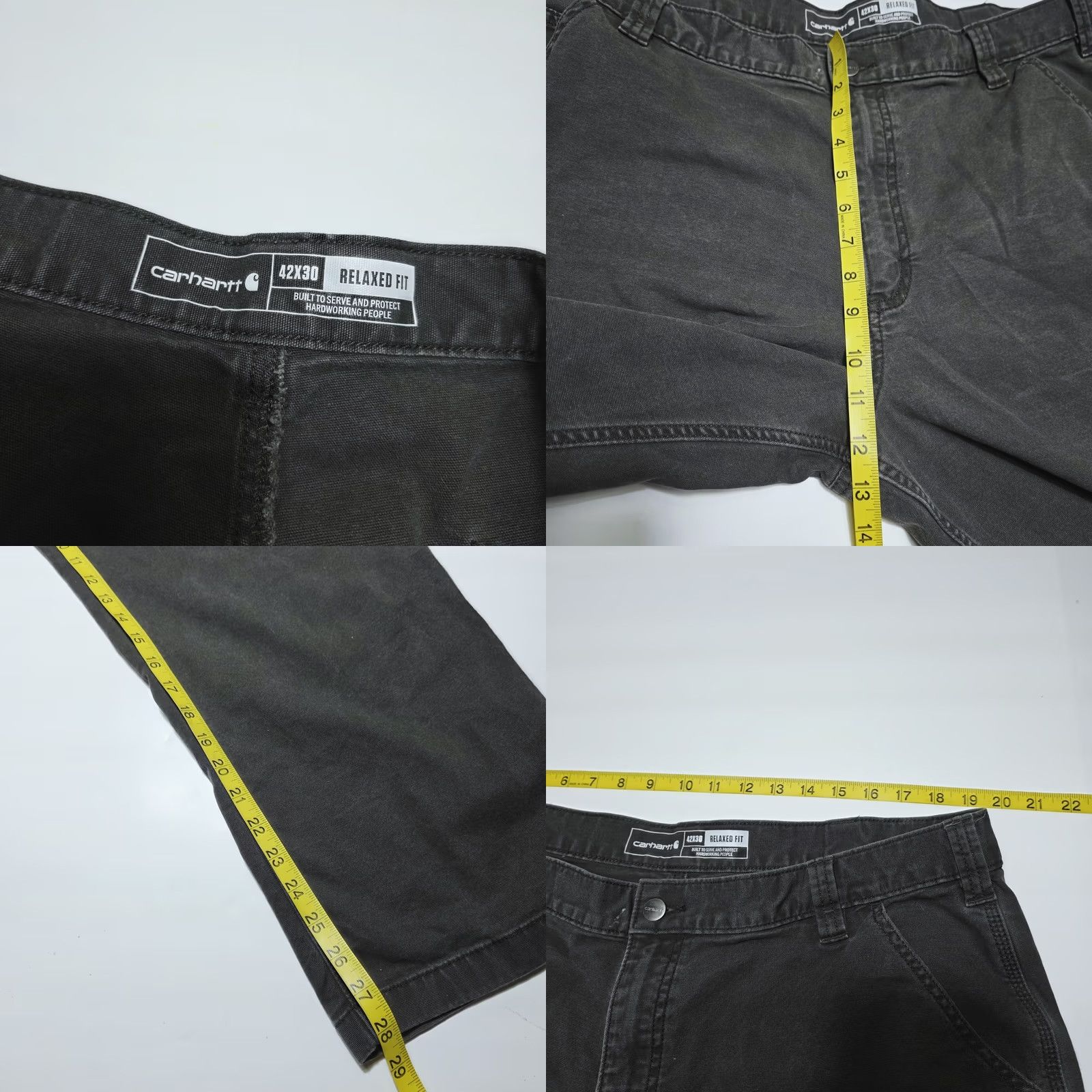 Carhartt Carhartt Pants Mens 42x30 Gray Rugged Flex Relaxed Fit Canvas Work Pant BN2291-M Size US 42 / EU 58 - 8 Thumbnail