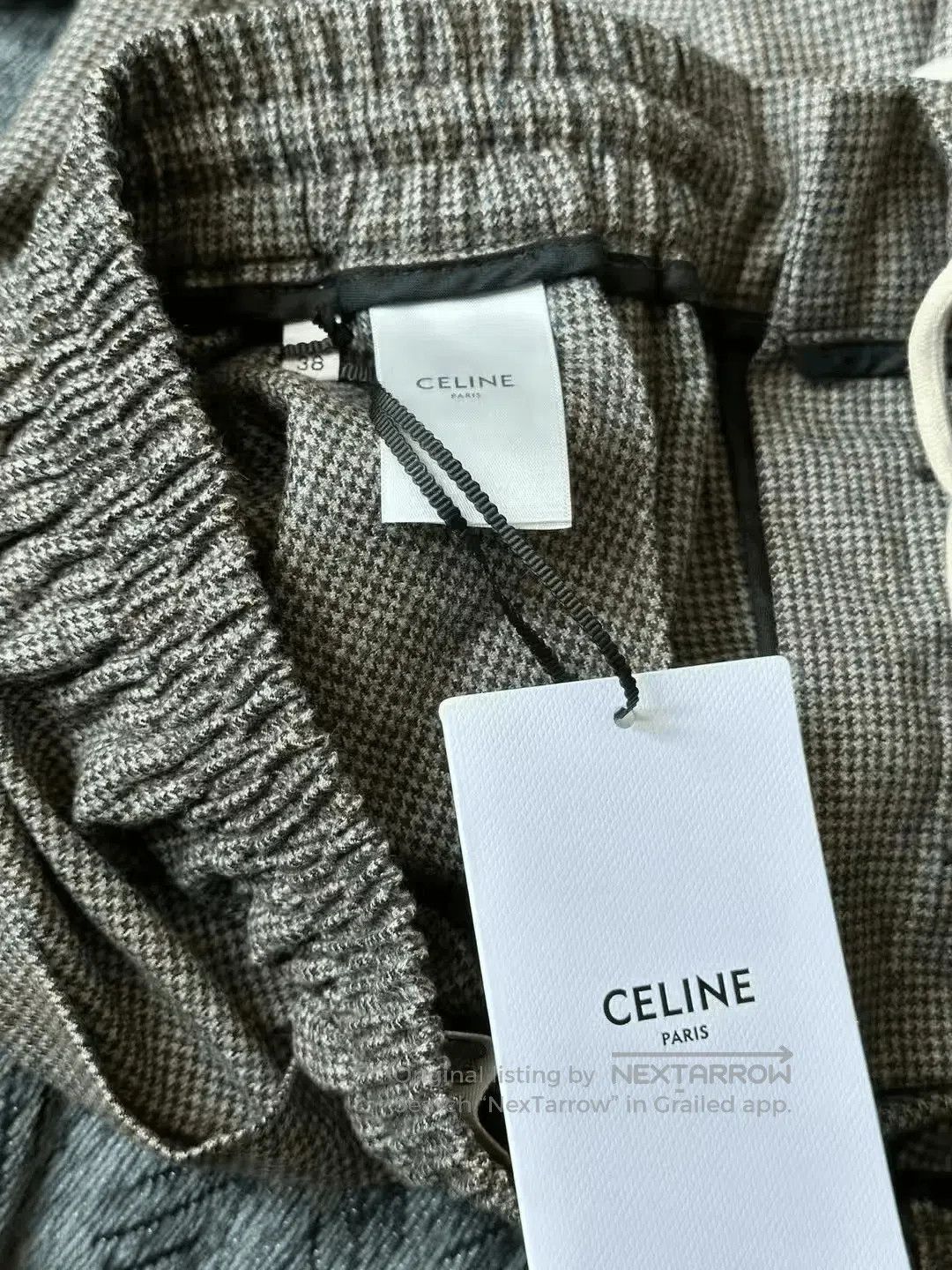 Celine Celine Houndstooth Wool Trousers. Size 37" - 4 Thumbnail