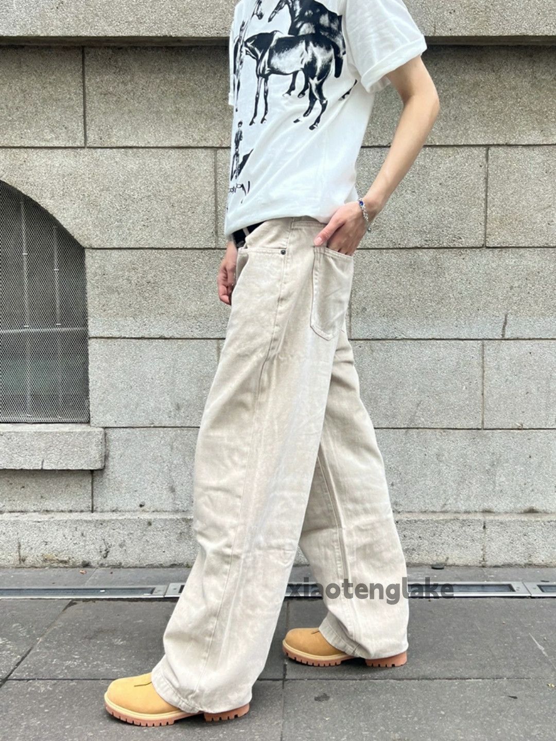 Jean × Vintage washed faded cleanfit yuppie loose baggy jeans Size US 30 / EU 46 - 6 Thumbnail