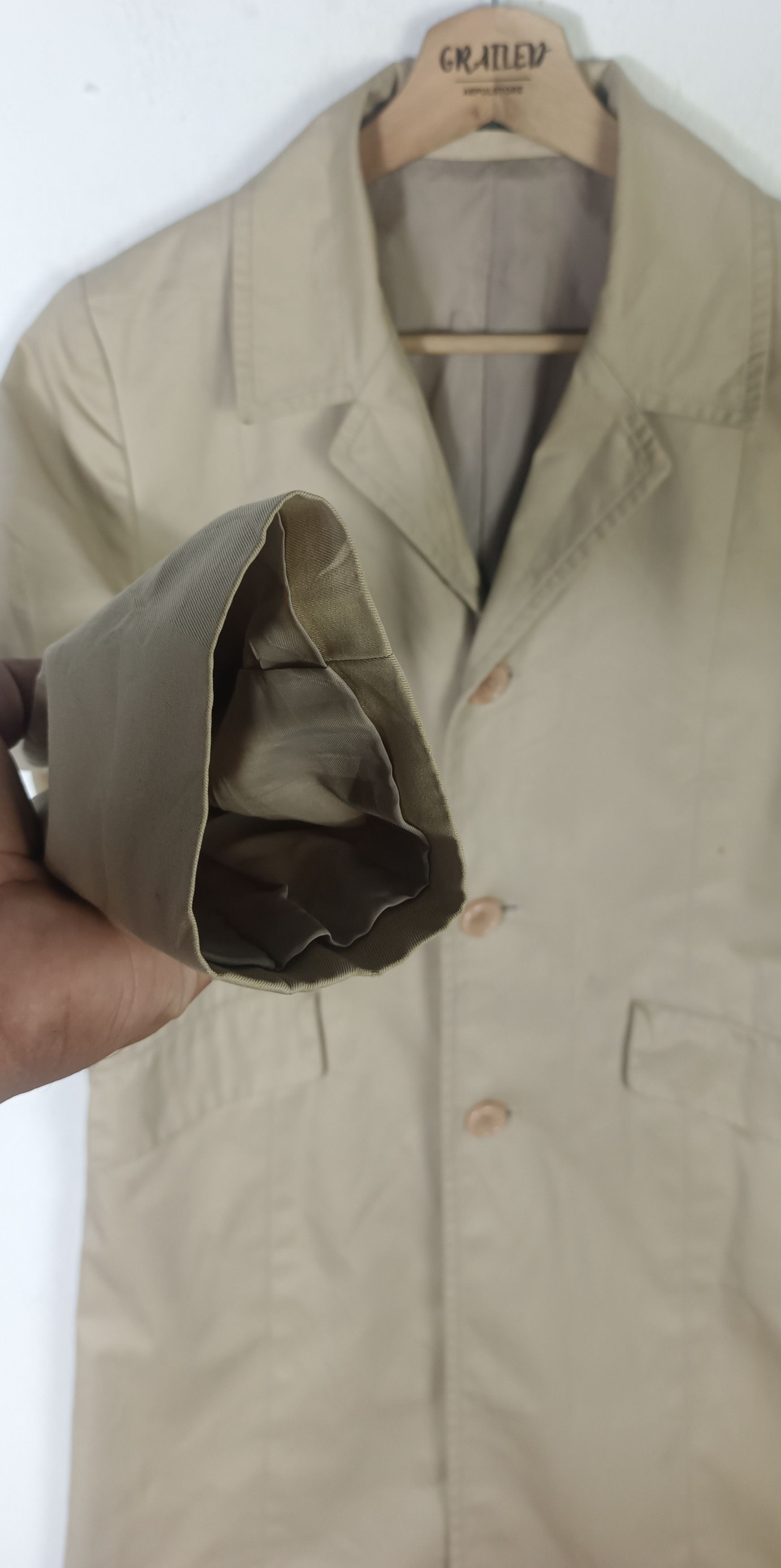 Japanese Brand × Yohji Yamamoto Yohji Yamamoto Ined Trench Coat Size US S / EU 44-46 / 1 - 9 Thumbnail