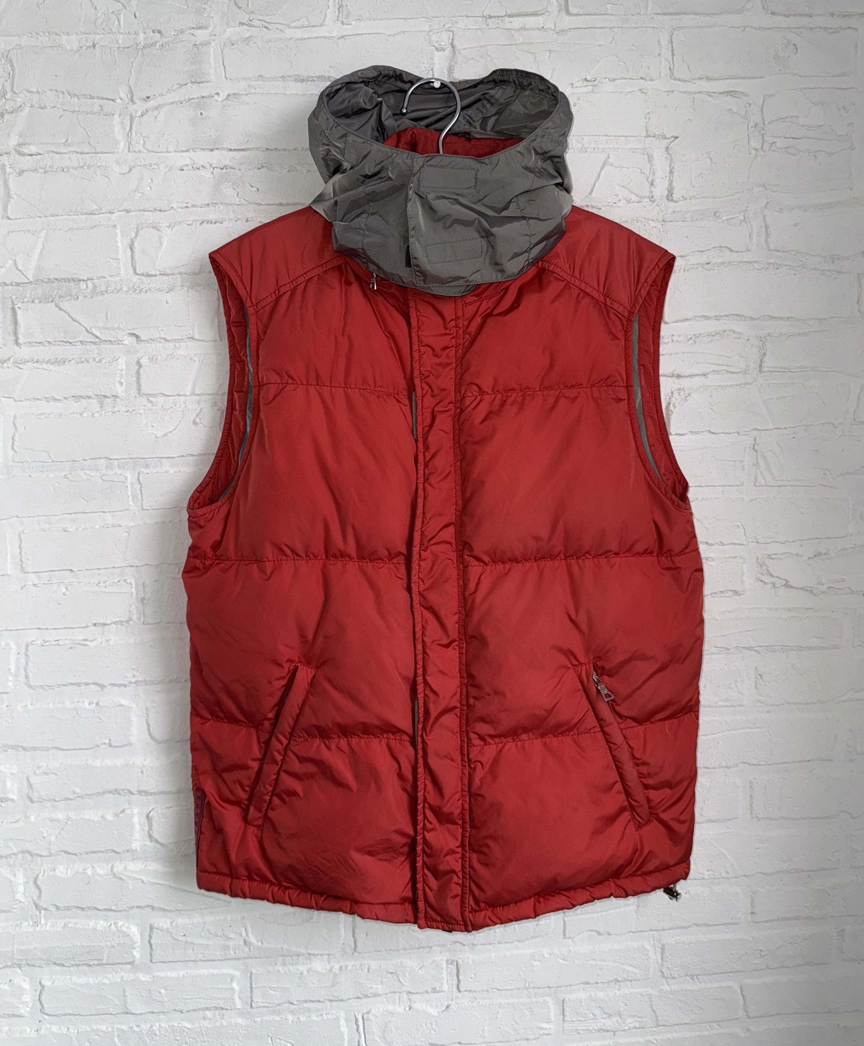 Prada Prada Logo Padded Vest in Red | Grailed