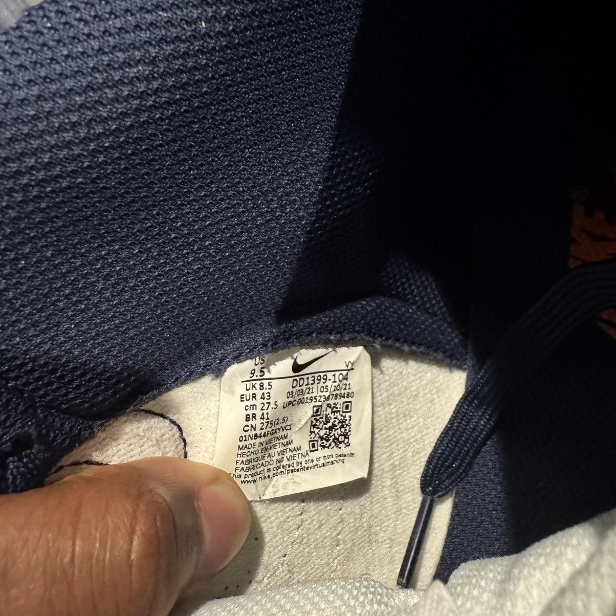 Nike Nike Dunk Hi Midnight Navy ‘Villanova’ Size US 9.5 / EU 42-43 - 7 Thumbnail