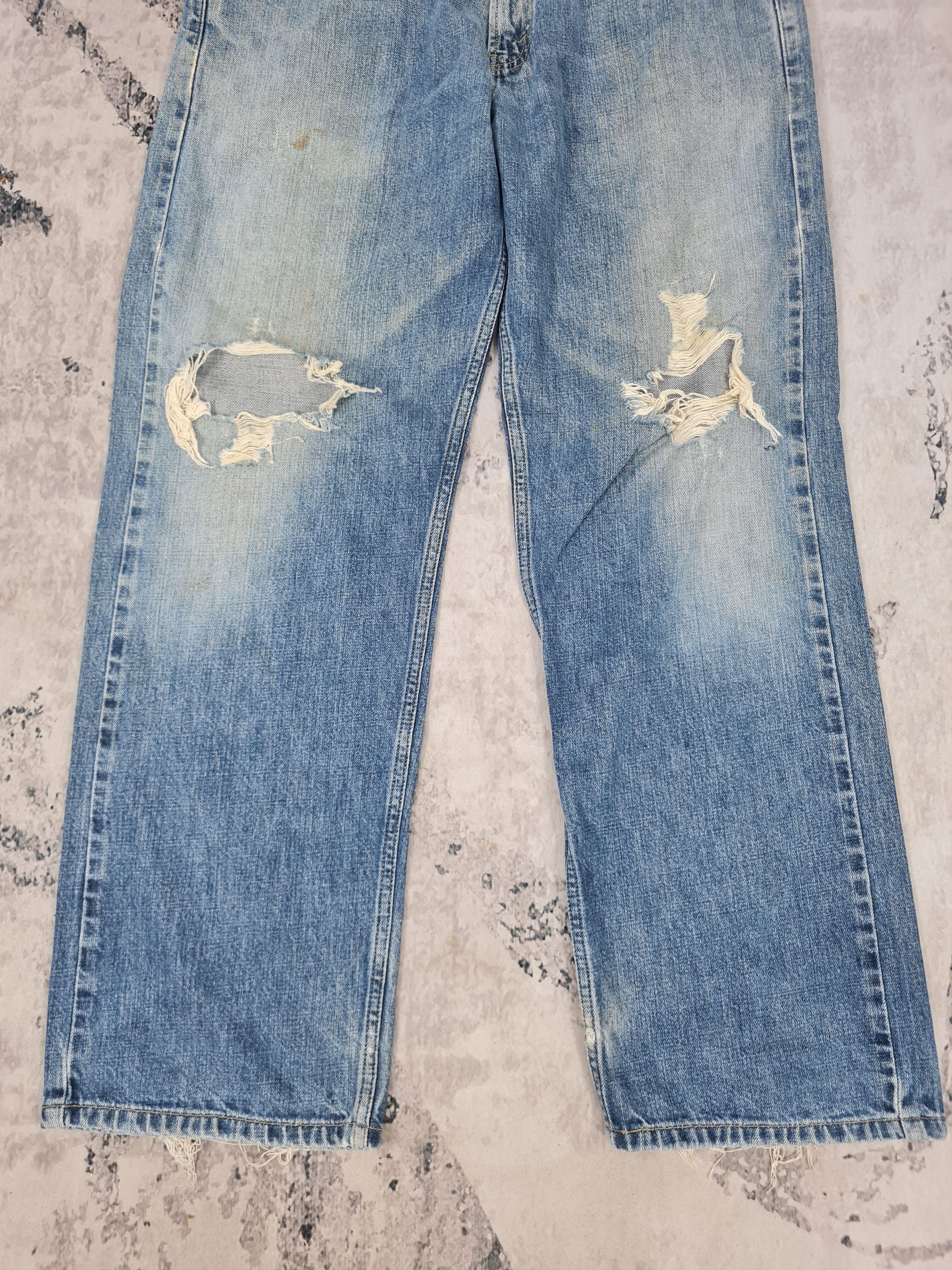 Levi's Vintage Clothing Vtg LEVIS 569 Distressed Ripeed Faded Jeans L0371 Size 35X31 Size US 35 - 3 Thumbnail