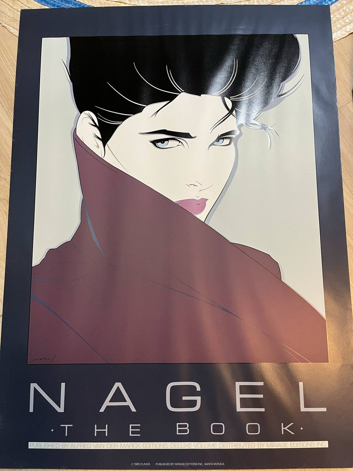 Vintage 1980s Original Gorgeous Patrick Nagel "The Book" Art Poster Size ONE SIZE - 5 Thumbnail