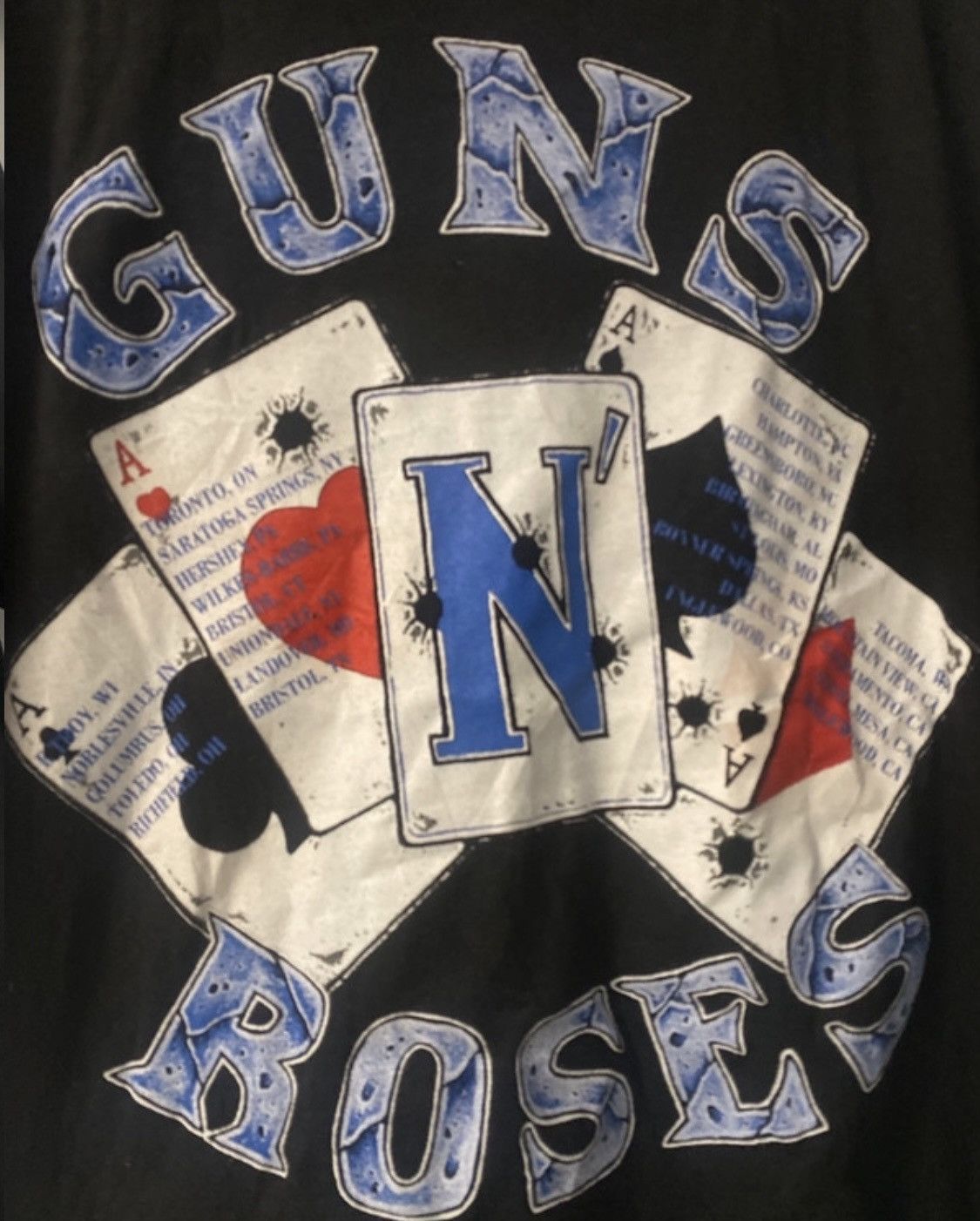 Vintage Guns N Roses Use your illusion tour tee 1991 single stitch Size US L / EU 52-54 / 3 - 5 Thumbnail