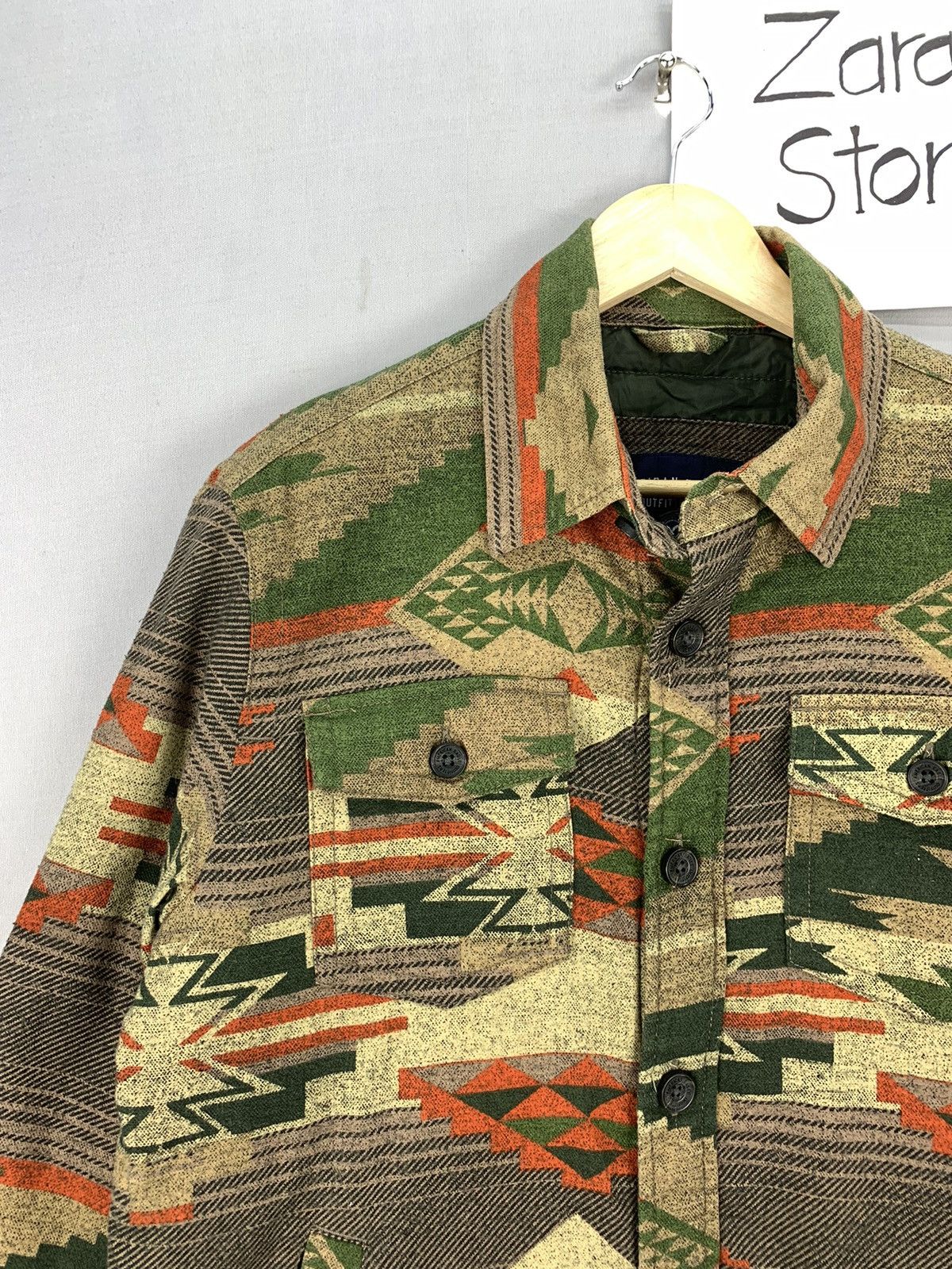 American Eagle Outfitters Navajo Button Up Flannel Jacket Size US L / EU 52-54 / 3 - 2 Thumbnail