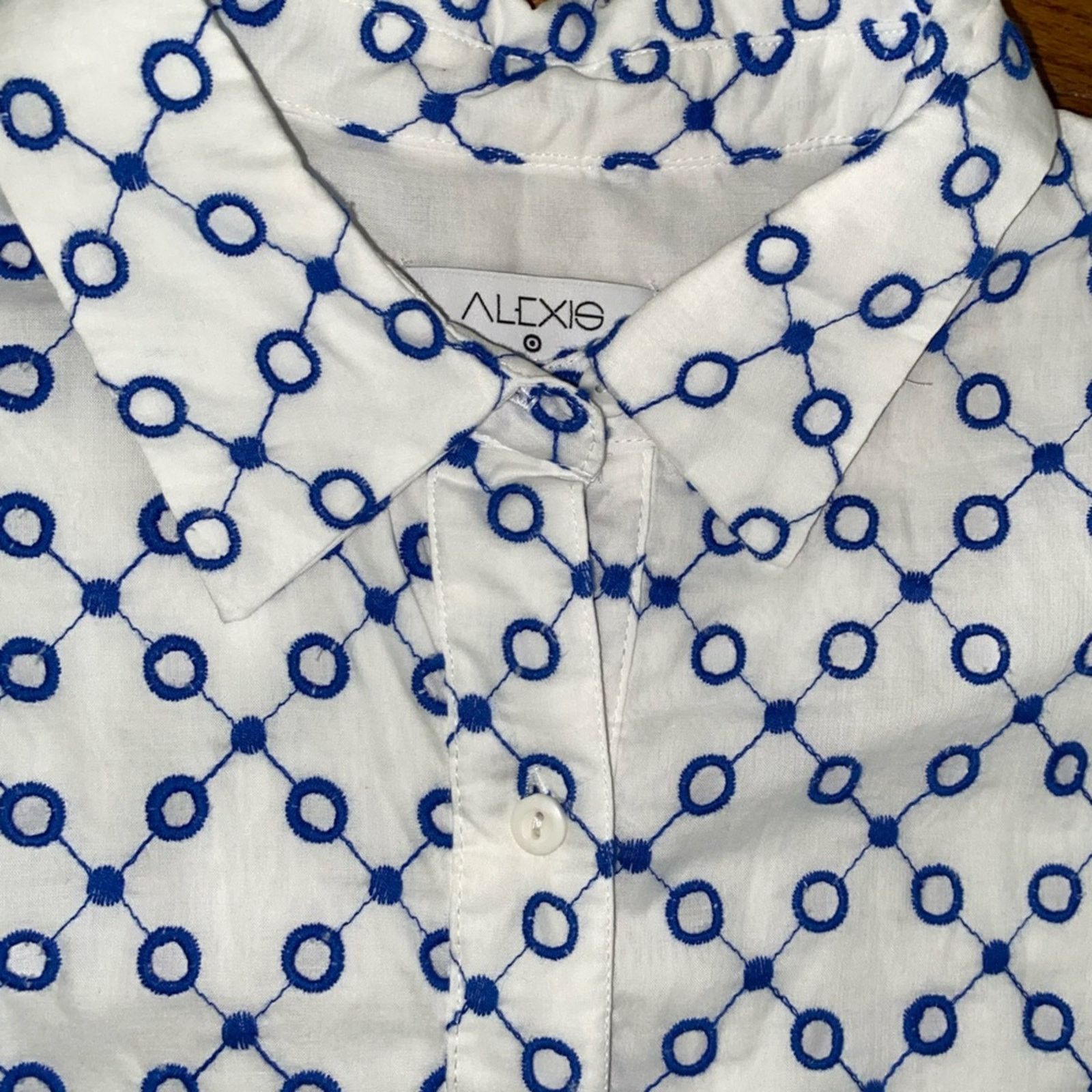 ALEXIS Alexis x Target Blue & White Tulip Eyelet‎ Dress Small EUC Size S / US 4 / IT 40 - 11 Thumbnail
