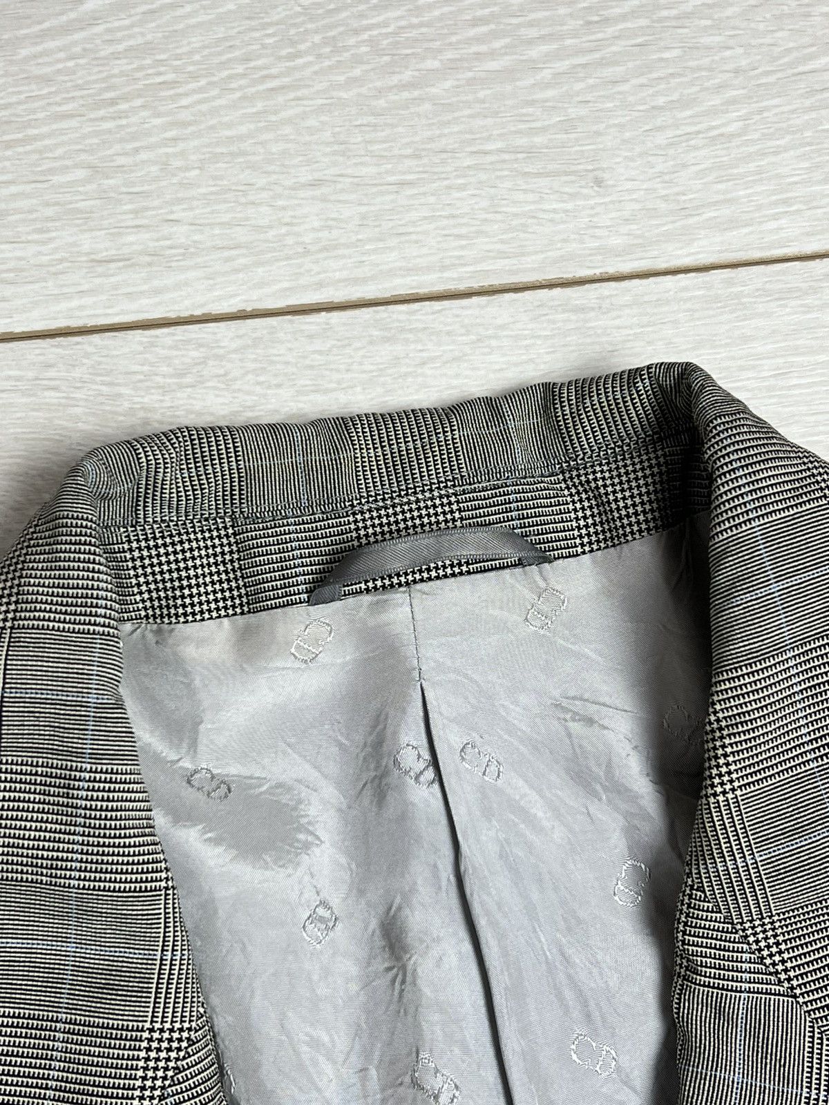 Christian Dior Monsieur Vintage Christian Dior Monsieur Glen Plaid Wool Suit 46S Size 46S - 7 Thumbnail