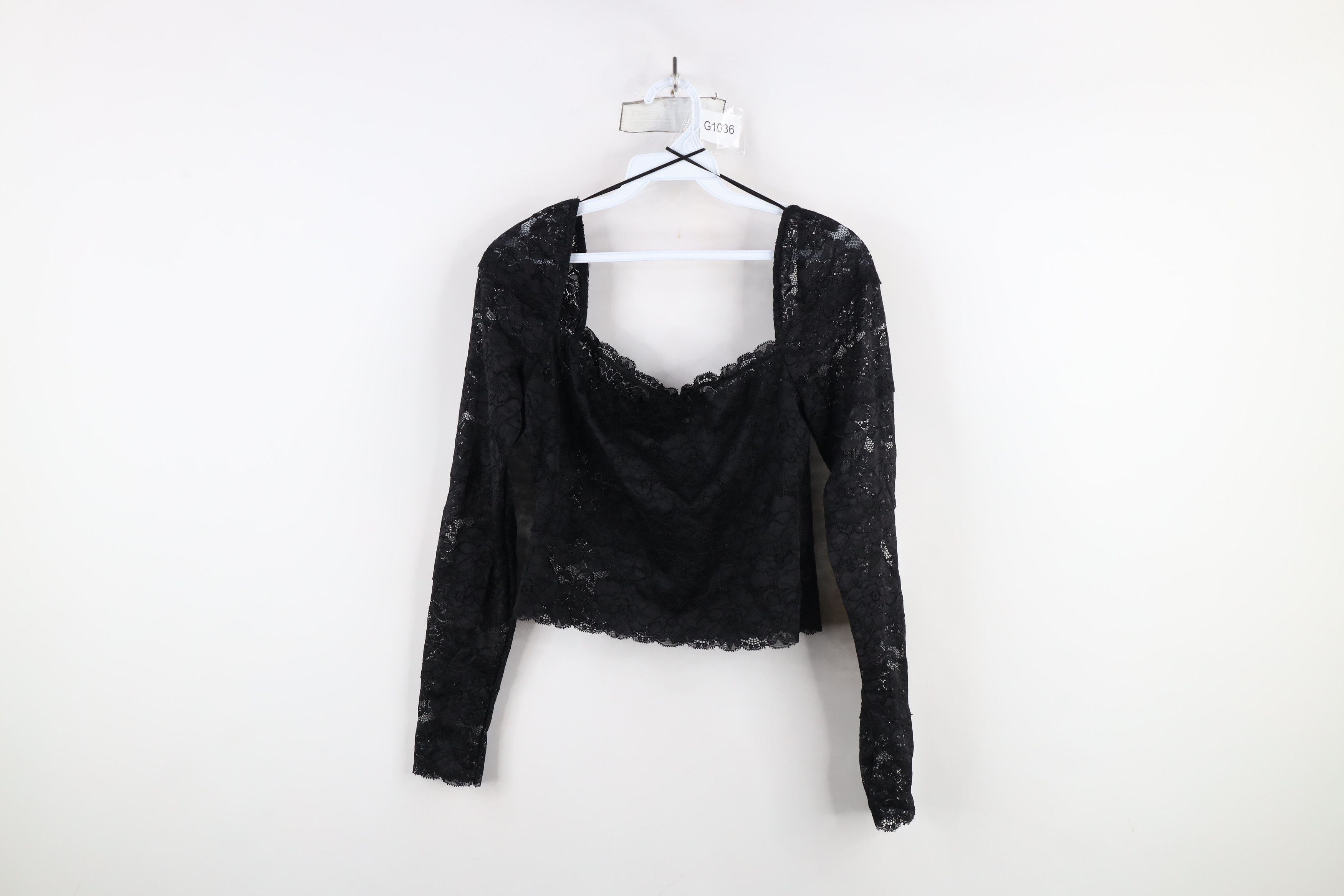 Guess × Vintage Vintage 90s Y2K Guess Cropped Fairy Bella Lace Shirt Top Size M / US 6-8 / IT 42-44 - 1 Thumbnail