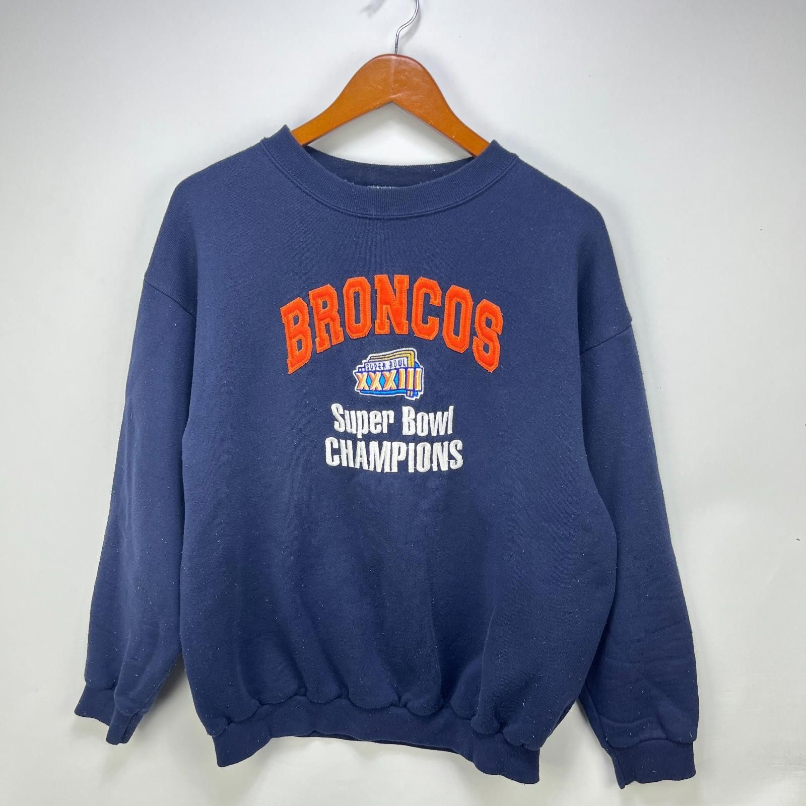 Logo 7 Vintage 90s Denver Broncos NFL Super Bowl Sweatshirt Large Size ONE SIZE - 1 Thumbnail