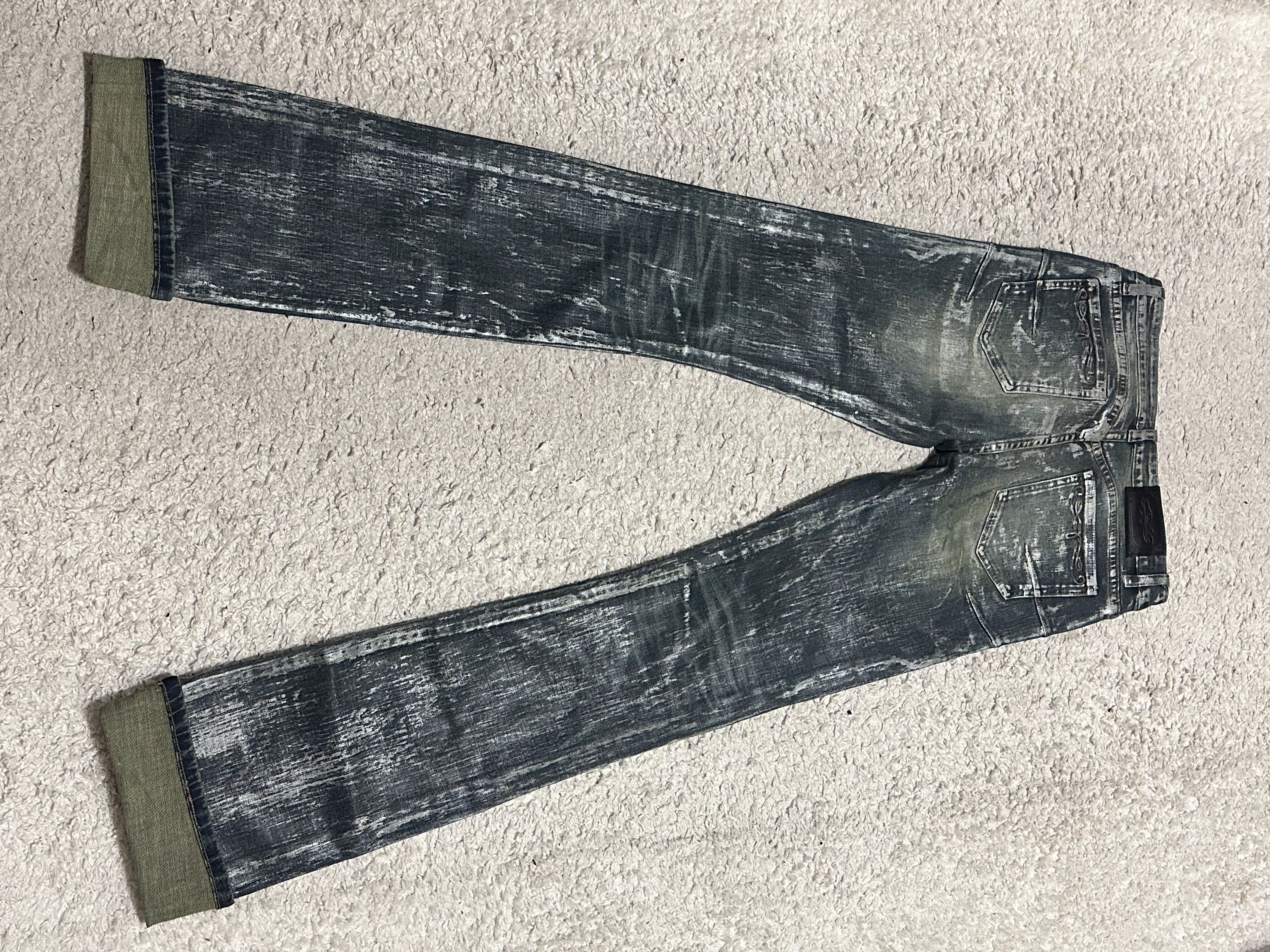 Other Lamentist - SKINNY BOOTCUT WAX WASHED JEANS IN INDIGO DENIM Size US 26 / EU 42 - 3 Thumbnail