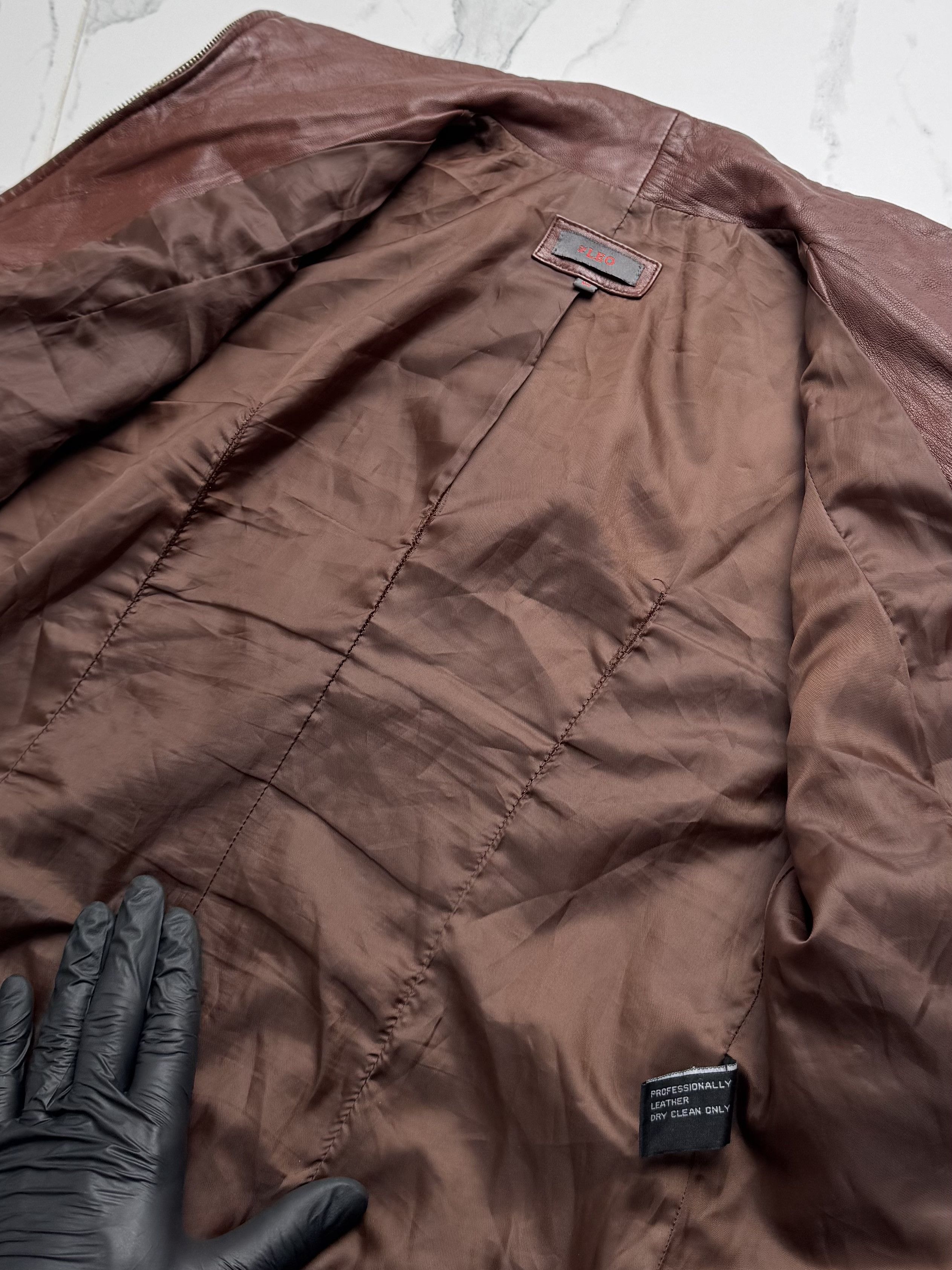 Japanese Brand Vintage Women's Brown Leather Jacket Zip Up Fitted Classic Size M / US 6-8 / IT 42-44 - 9 Thumbnail