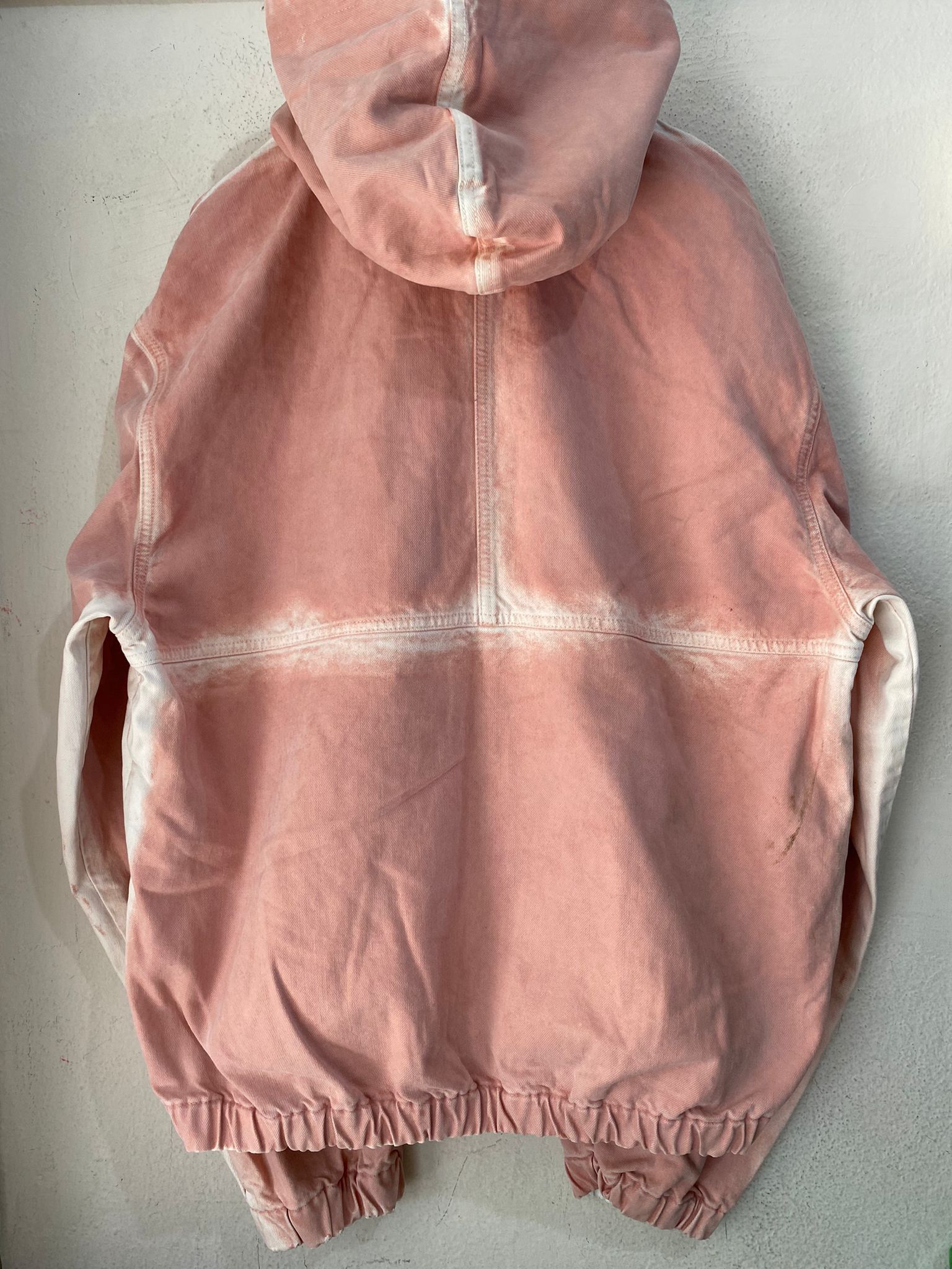 Stussy Spray Dye Hooded Work Jacket Faded Pink Size US XL / EU 56 / 4 - 7 Thumbnail