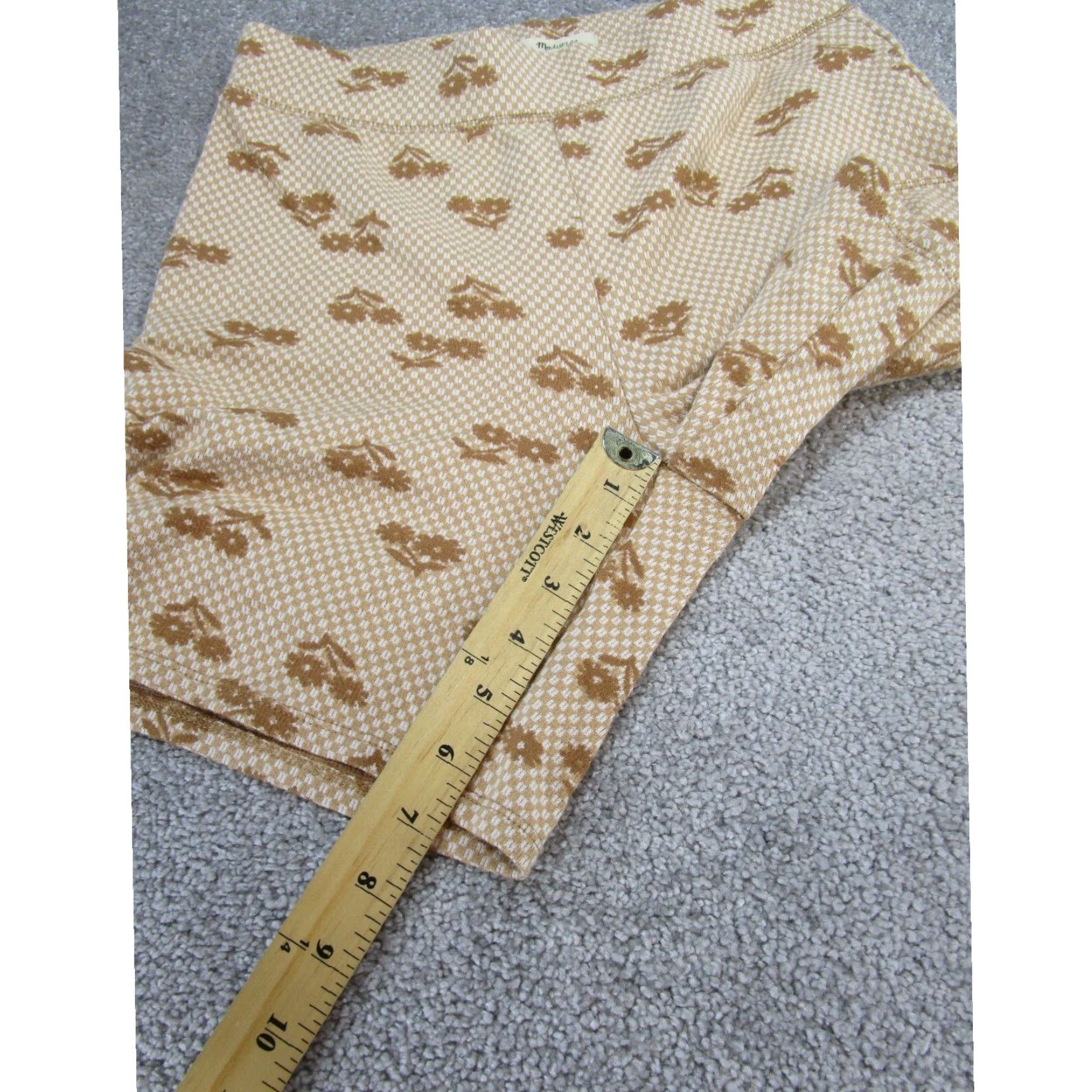 Madewell Madewell Womens Shorts Medium Floral Beige Brown Pull On Size 32" / US 10 / IT 46 - 2 Thumbnail