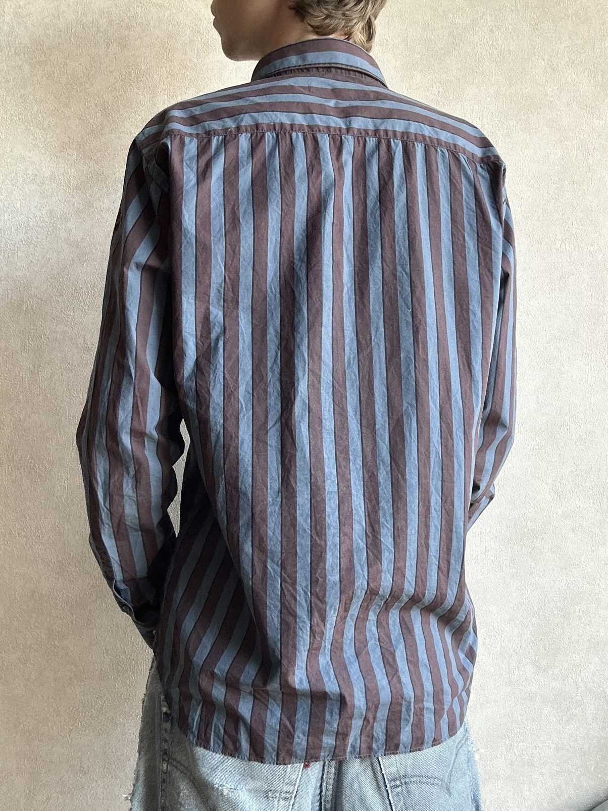 Burberry Burberry Buttop Up Long Sleeve Stripped Shirt Size US M / EU 48-50 / 2 - 4 Thumbnail