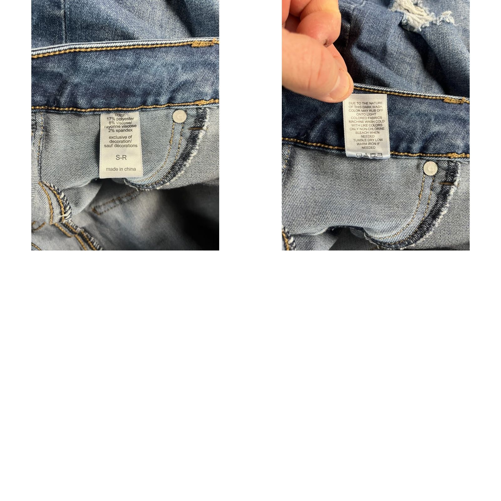 Vintage Maurices Jeans Womens Size Small Blue Denim Distressed Regular Pockets Skinny Inseam 32 in Mid Rise 8.5-10.5 in Size 28" / US 6 / IT 42 - 8 Thumbnail