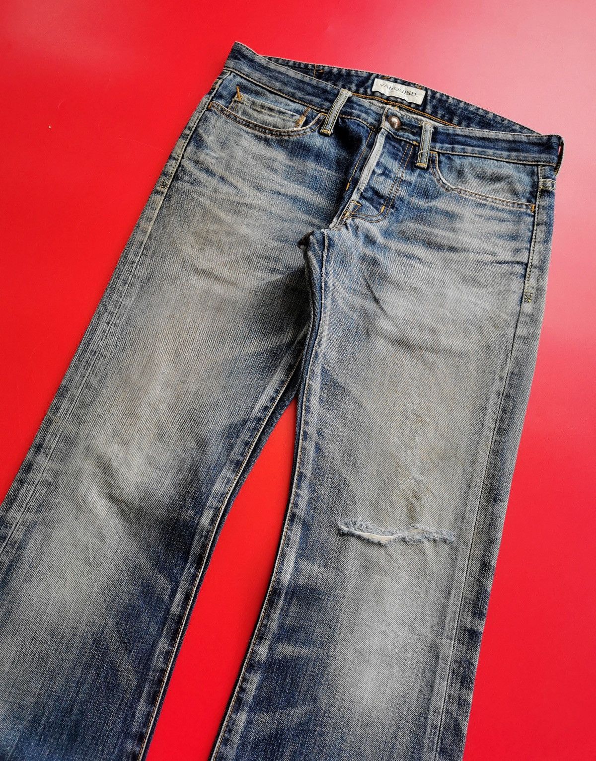 Vanquish Vanquish Bootcut Distressed Jeans Size US 30 / EU 46 - 2 Thumbnail