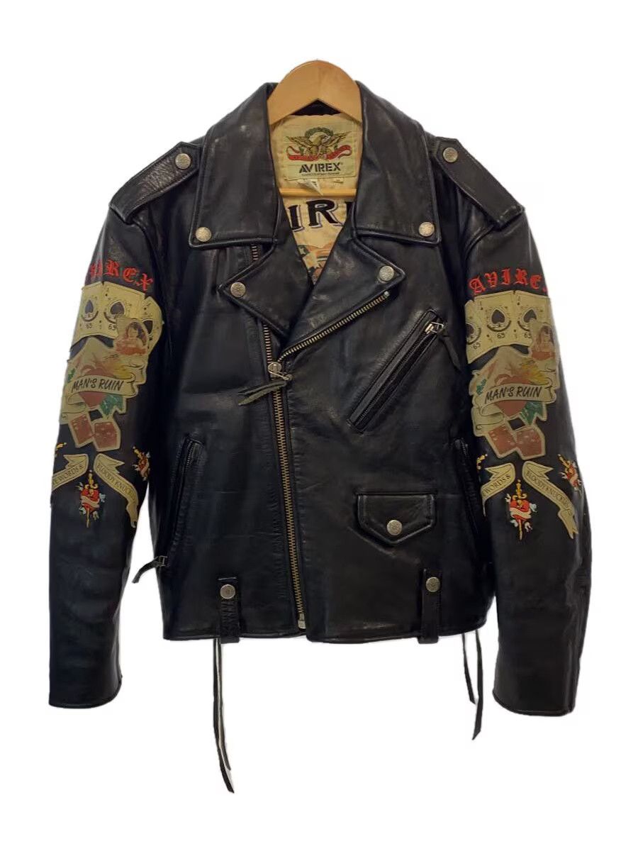 Avirex Avirex Biker Jkt 90s Repro Slv Patch Cowhide Dbl Rider Jkt Size US M / EU 48-50 / 2 - 1 Thumbnail