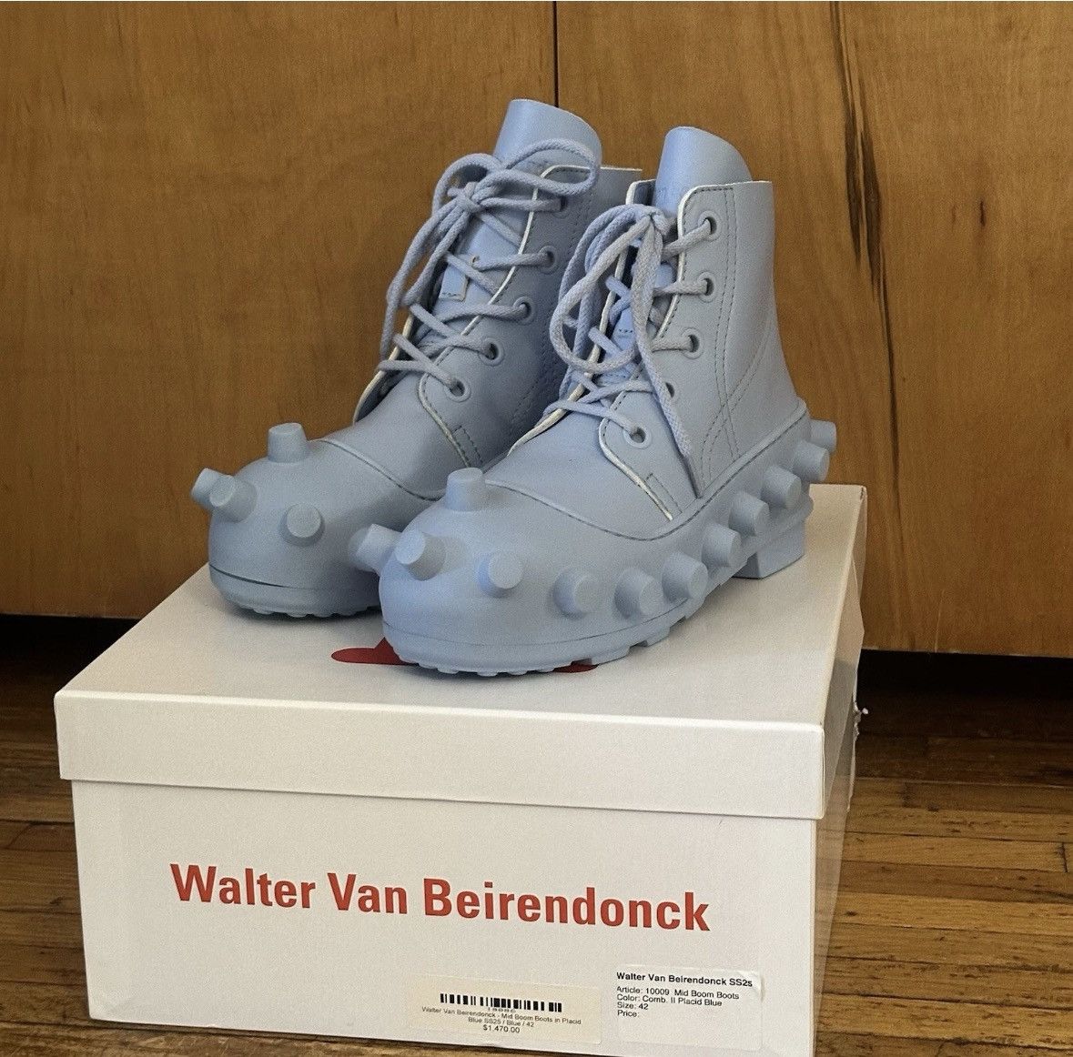 Walter Van Beirendonck Walter Van Beirendonck Blue Boom Boots Size 42 Size US 9 / EU 42 - 1 Thumbnail