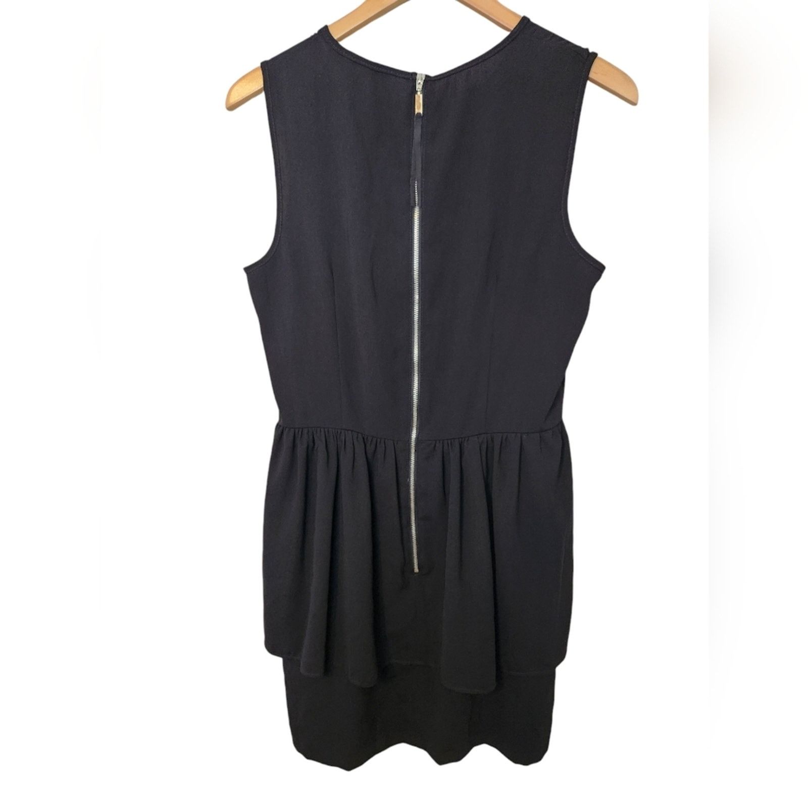 H&M NWT H&M Black Peplum Mini Dress 12 Size XL / US 12-14 / IT 48-50 - 2 Thumbnail