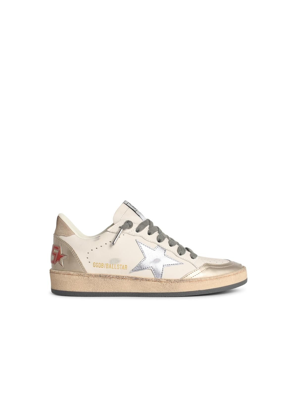 GOLDEN GOOSE 'Ball-Star' White Leather Sneakers