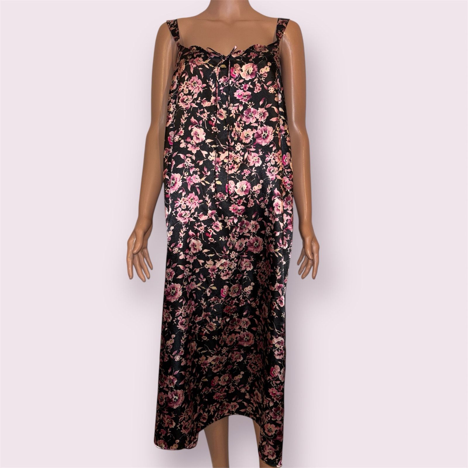 The Unbranded Brand Cacique 2 Piece Floral Satin Robe/Cover Up Size (18-20) Size ONE SIZE - 3 Thumbnail