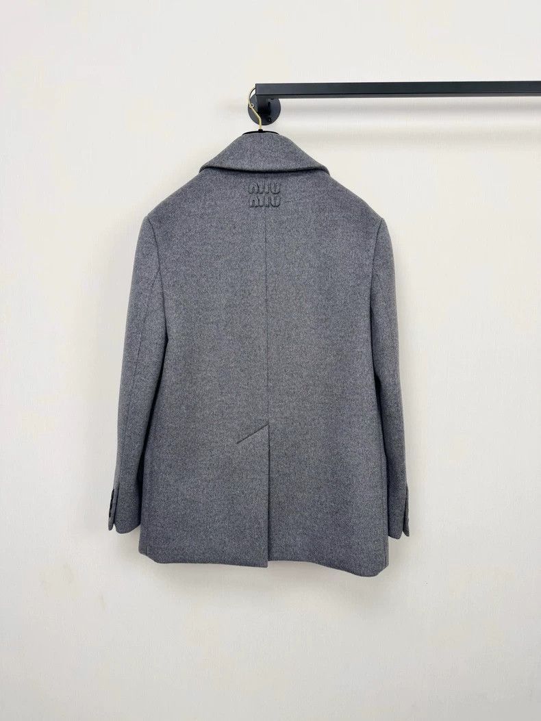Prada Miumiu Gray DoubleBreasted Coat with Tags -2505 Size S / US 4 / IT 40 - 3 Thumbnail