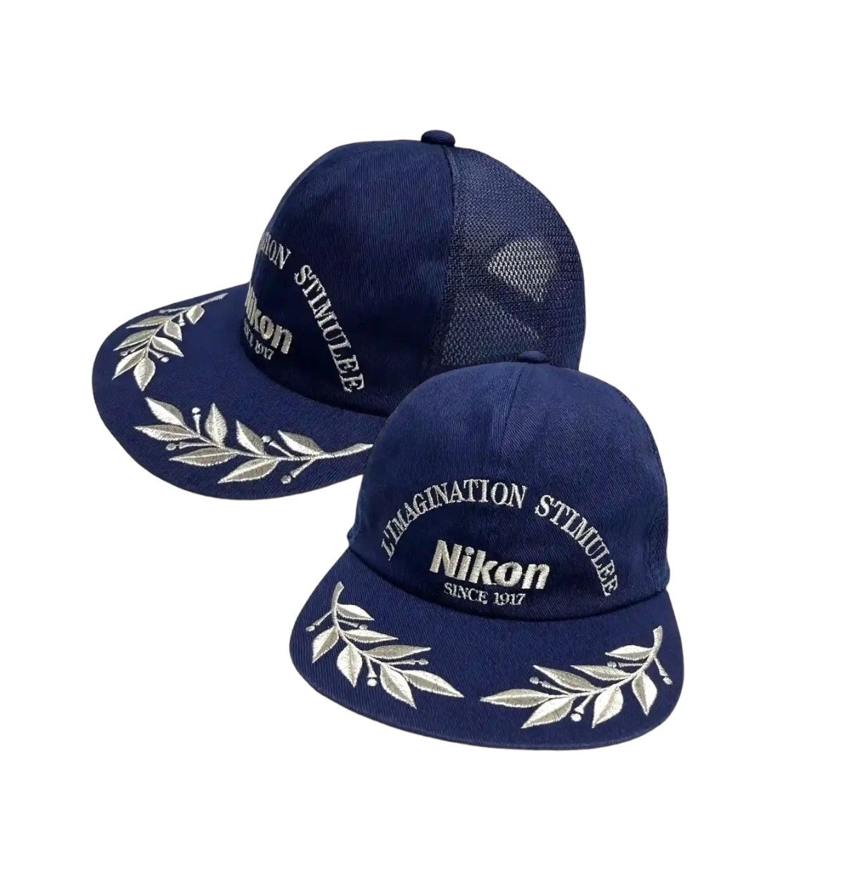 Nikon 💥📸 VINTAGE 90’s NIKON JAPAN Silver Embroidery Trucker Hat Size ONE SIZE - 1 Thumbnail