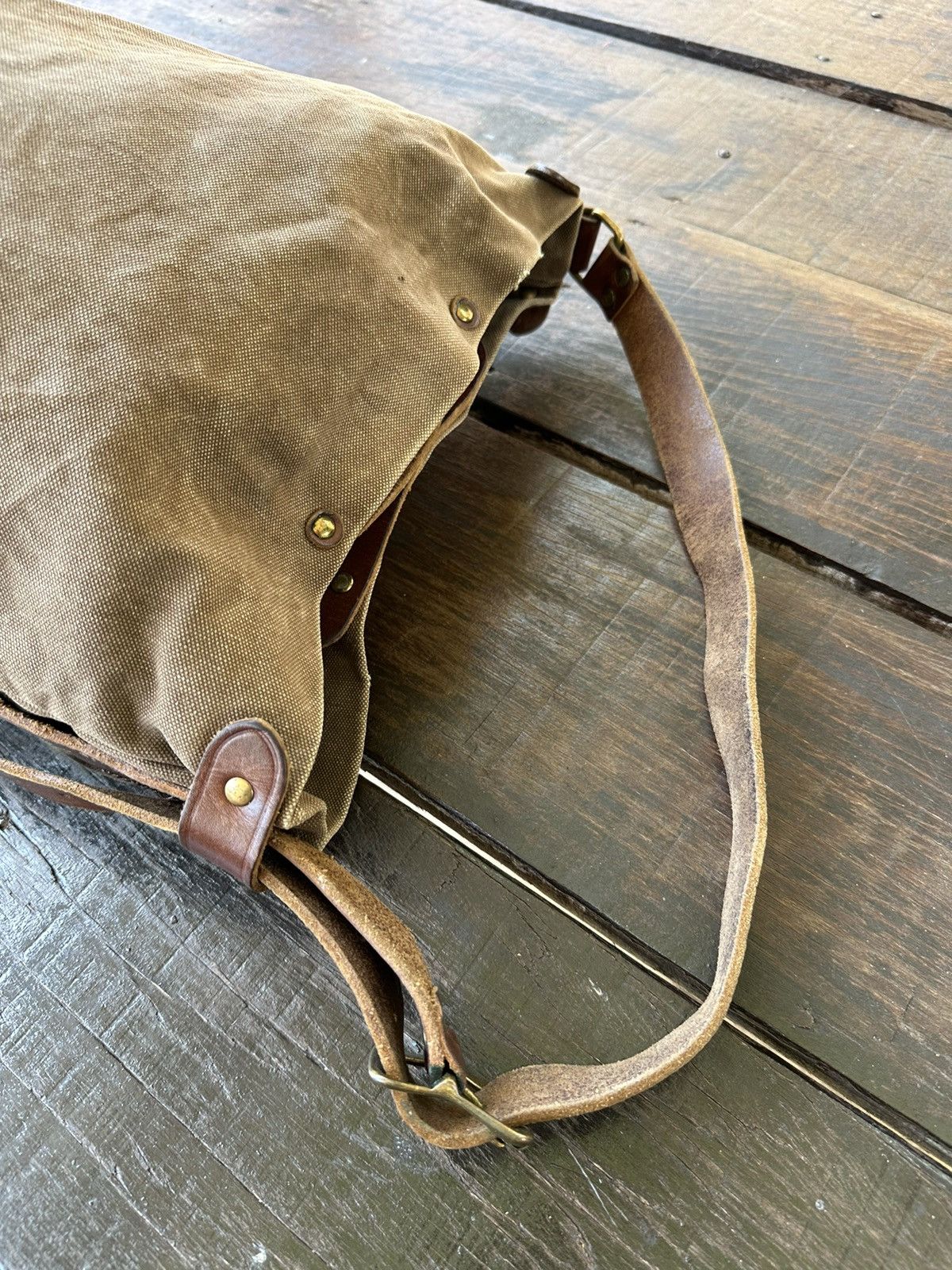 Japanese Brand × Vintage Suolo Japan Canvas Leather Tote Bag Size ONE SIZE - 10 Thumbnail