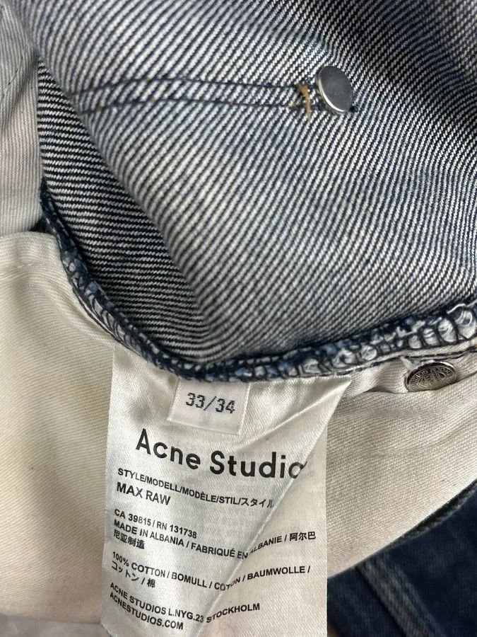 Acne Studios Acne Studios Navy Faded Rebel Denim Jeans Size US 32 / EU 48 - 12 Thumbnail