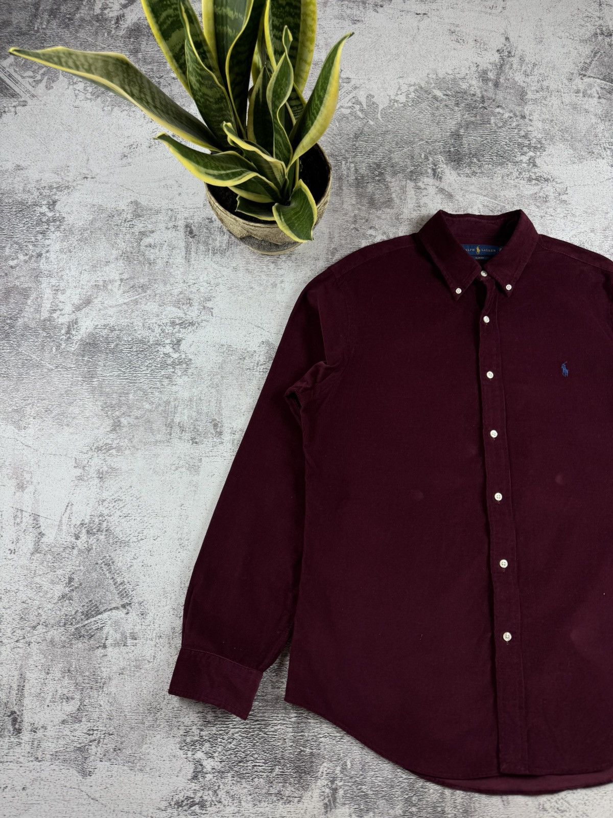 Polo Ralph Lauren Polo Ralph Velour Corduroy Cherry Button Longsleeve Shirt Size US XL / EU 56 / 4 - 2 Thumbnail