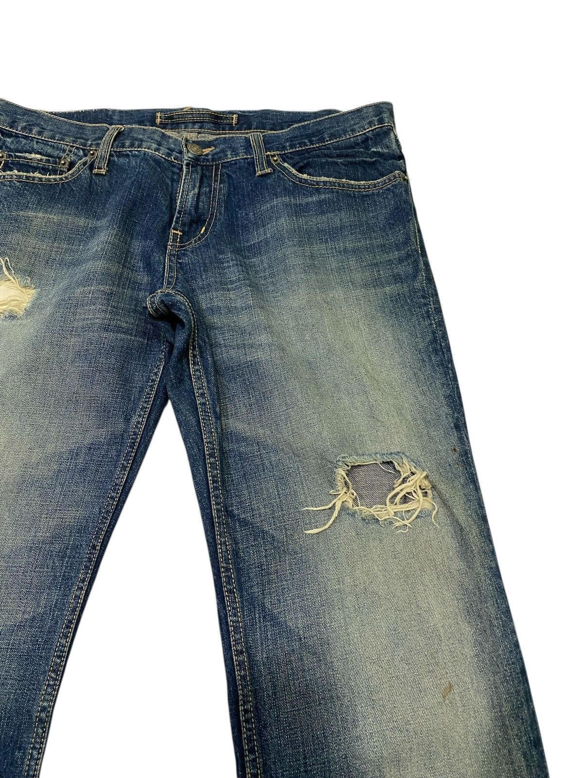 PPFM Japanese brand X ppfm distressed jeans Size US 34 / EU 50 - 7 Thumbnail