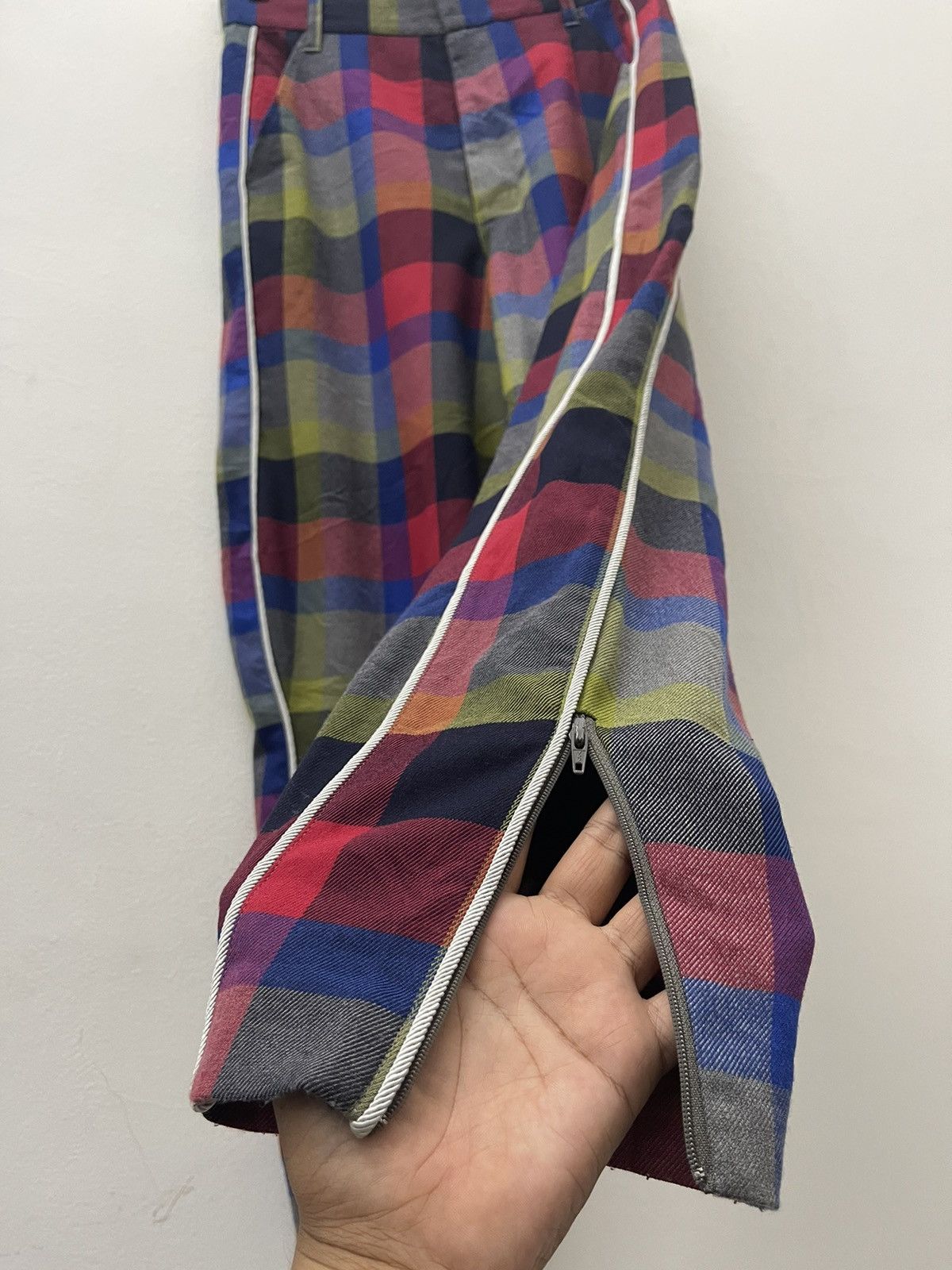 Issey Miyake Rare Vintage MERCIBEAUCOUP Issey Miyake Plaid Pant Size US 29 - 6 Thumbnail