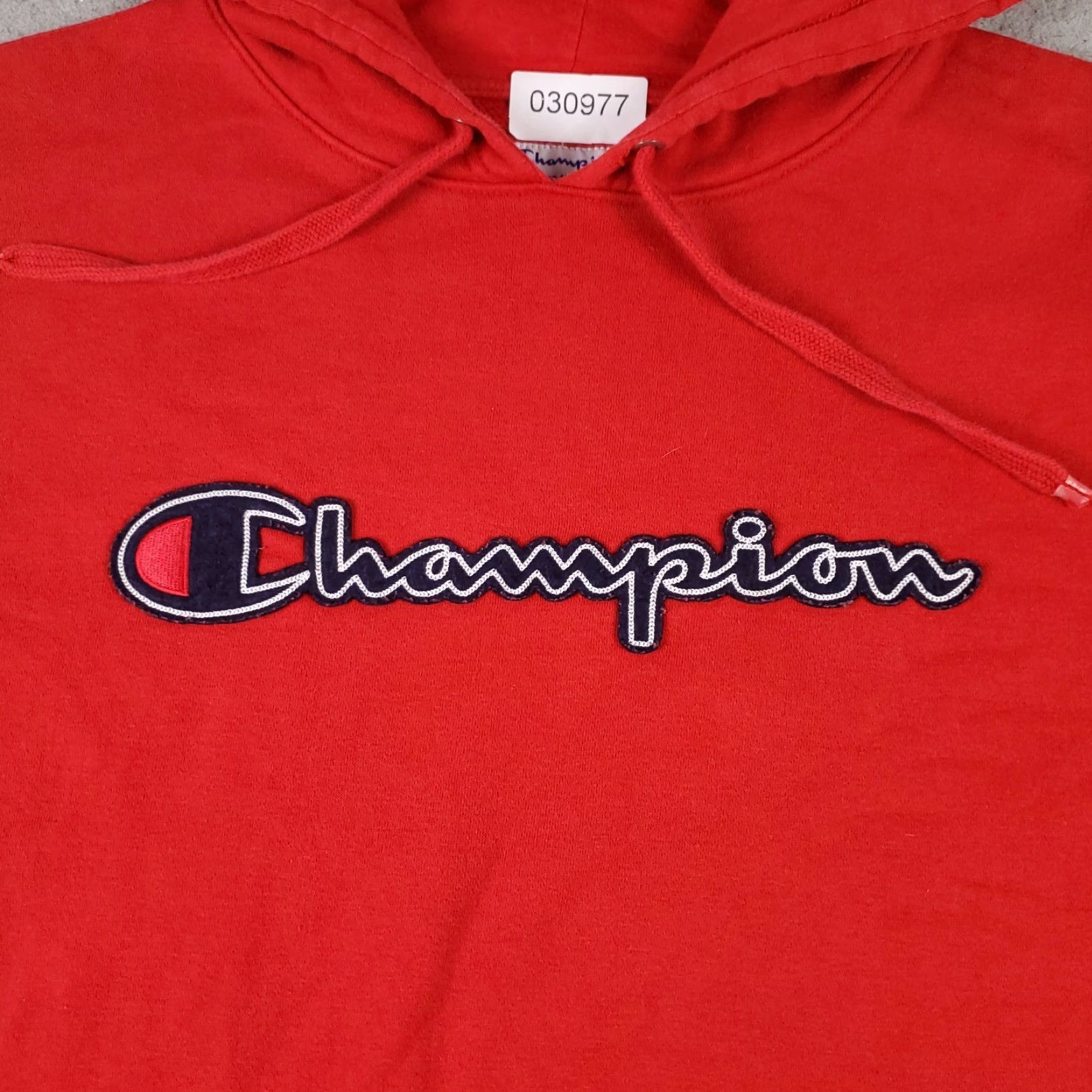 Champion VINTAGE Champion Hoodie Sweatshirt Mens XL Red Pullover Casual Knitted Logo Zipper 90sâModern Size US XL / EU 56 / 4 - 2 Thumbnail