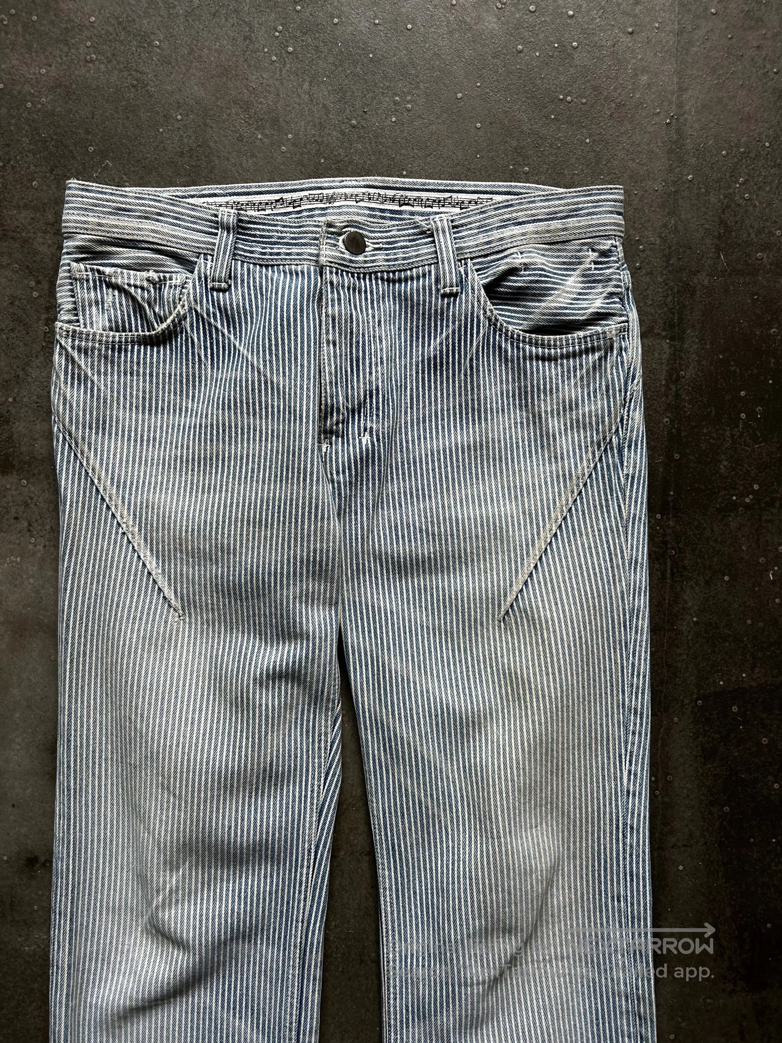 Number (N)ine Number(N)ine 07 Striped Washed Jeans. Size US 33 - 2 Thumbnail